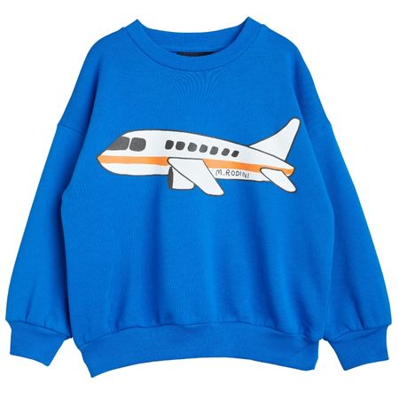 9-12m  Mini Rodini Mini Rodini Blue Aeroplane Jumper