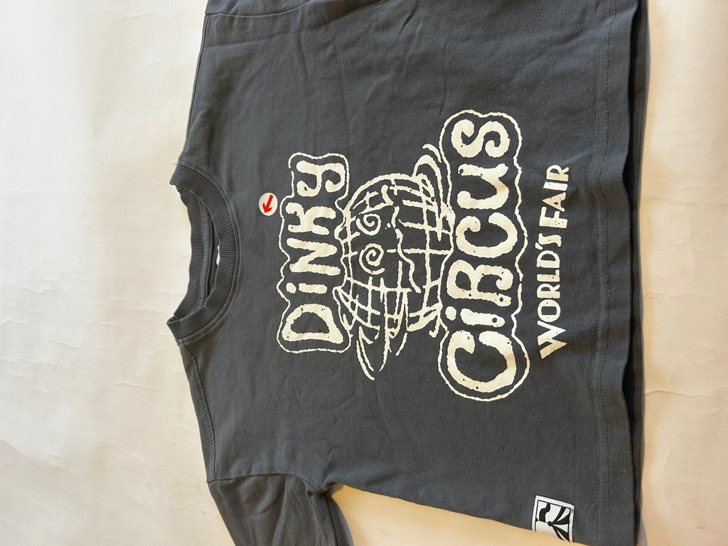 Dinky Circus Grey world fair globe t-shirt
