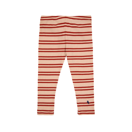 Red striped leggings