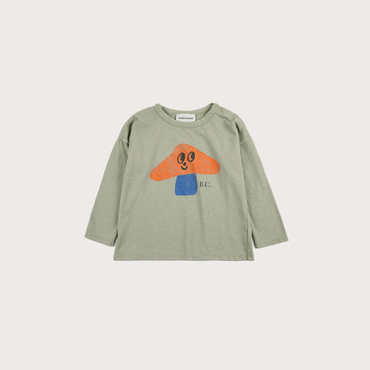 Bobo Choses Mr. Mushroom green printed top