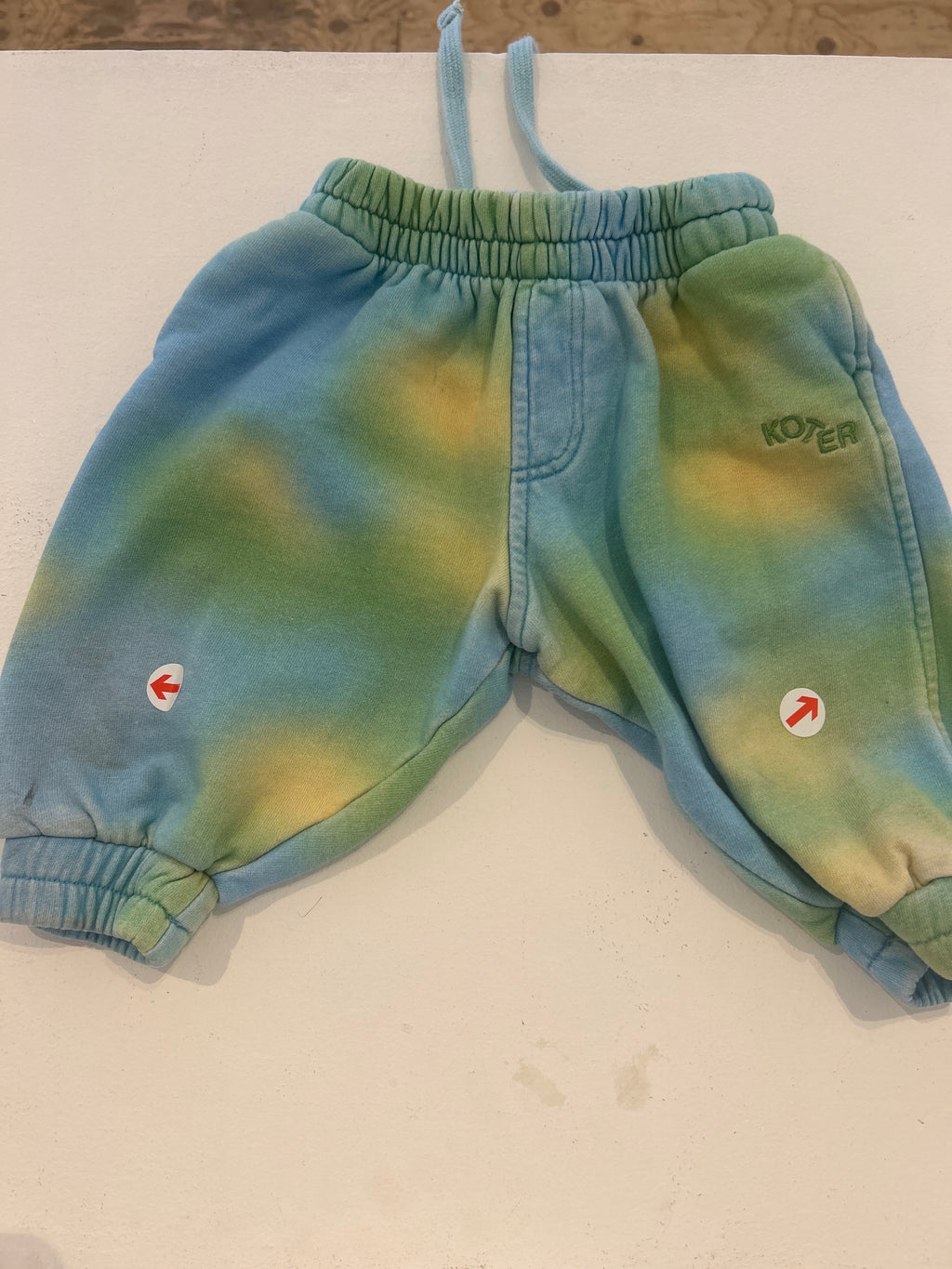 Studio Koter Blue and green printed rounded joggers