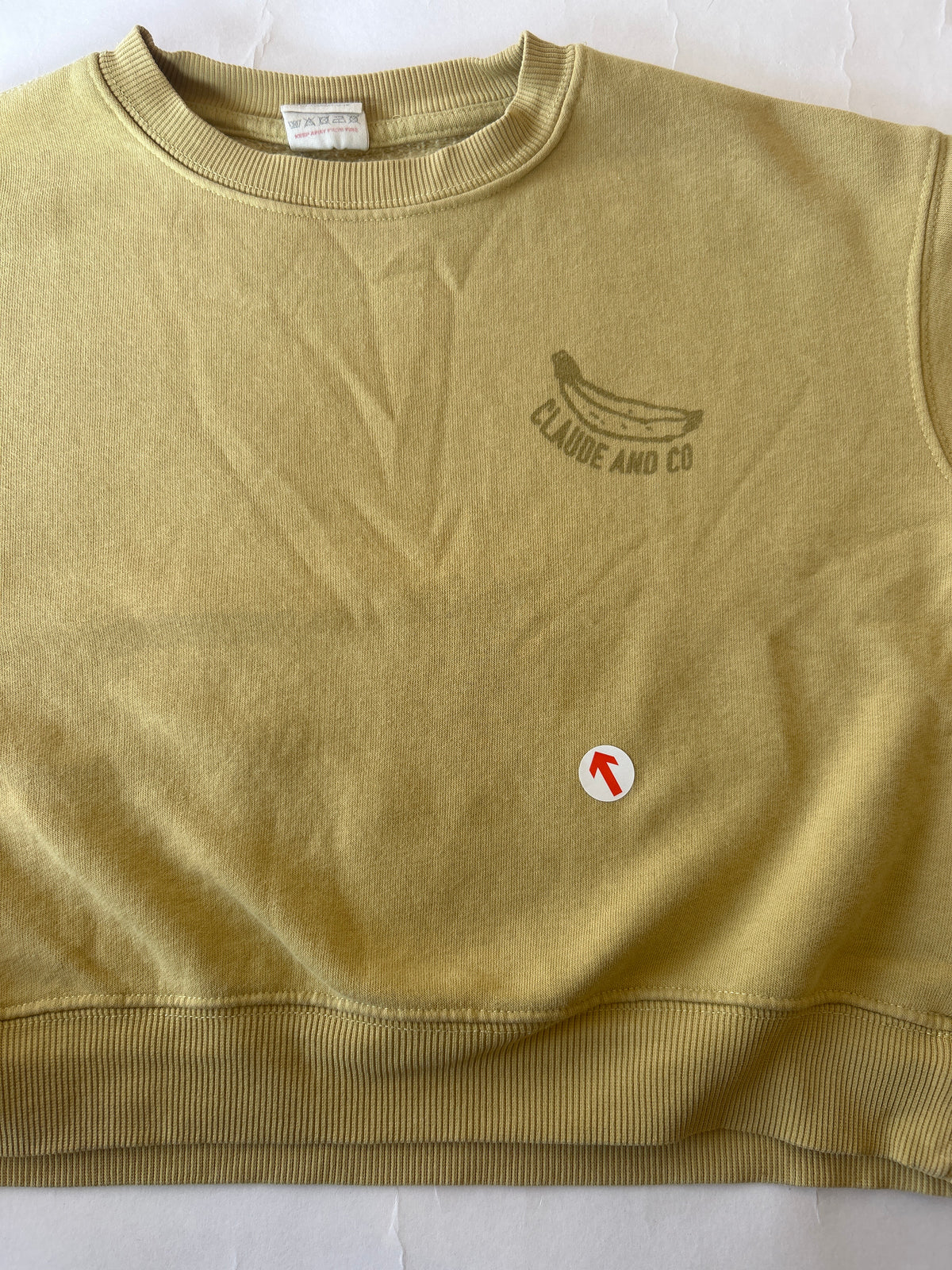 Claude & Co Mustard yellow banana print sweatshirt
