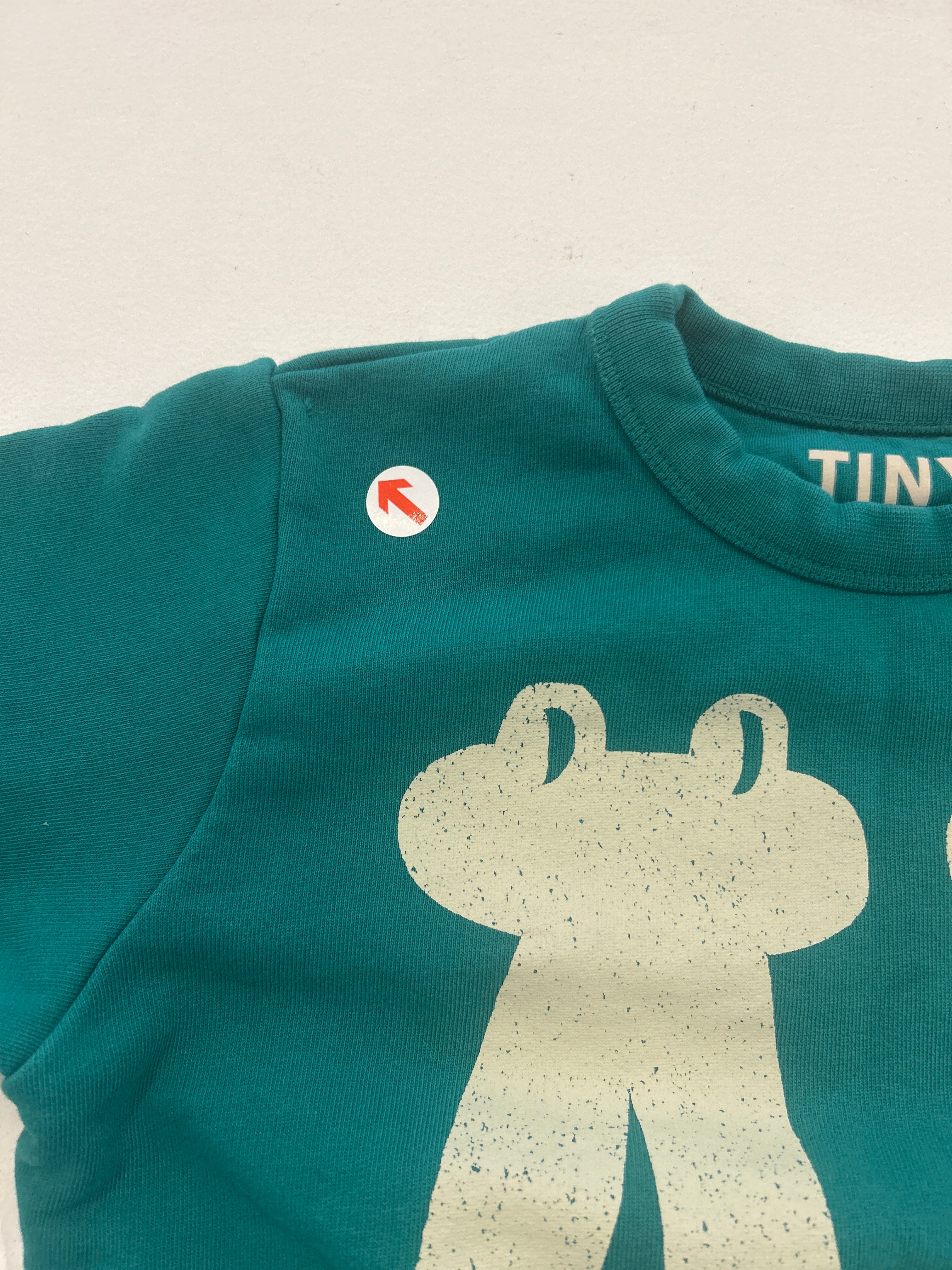 tiny cottons Forest green frog graphic sweatshirt