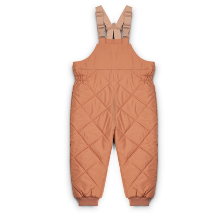 Pink quilted thermo dungarees