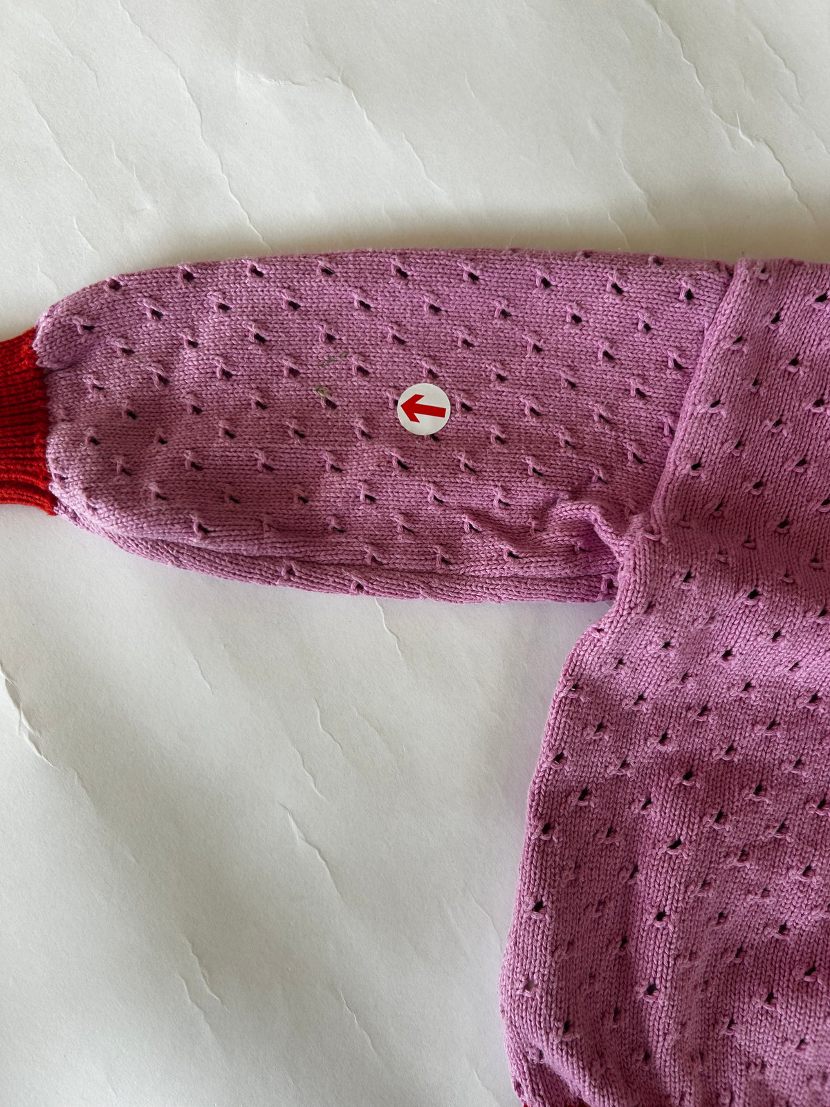 Purple colour block cardigan