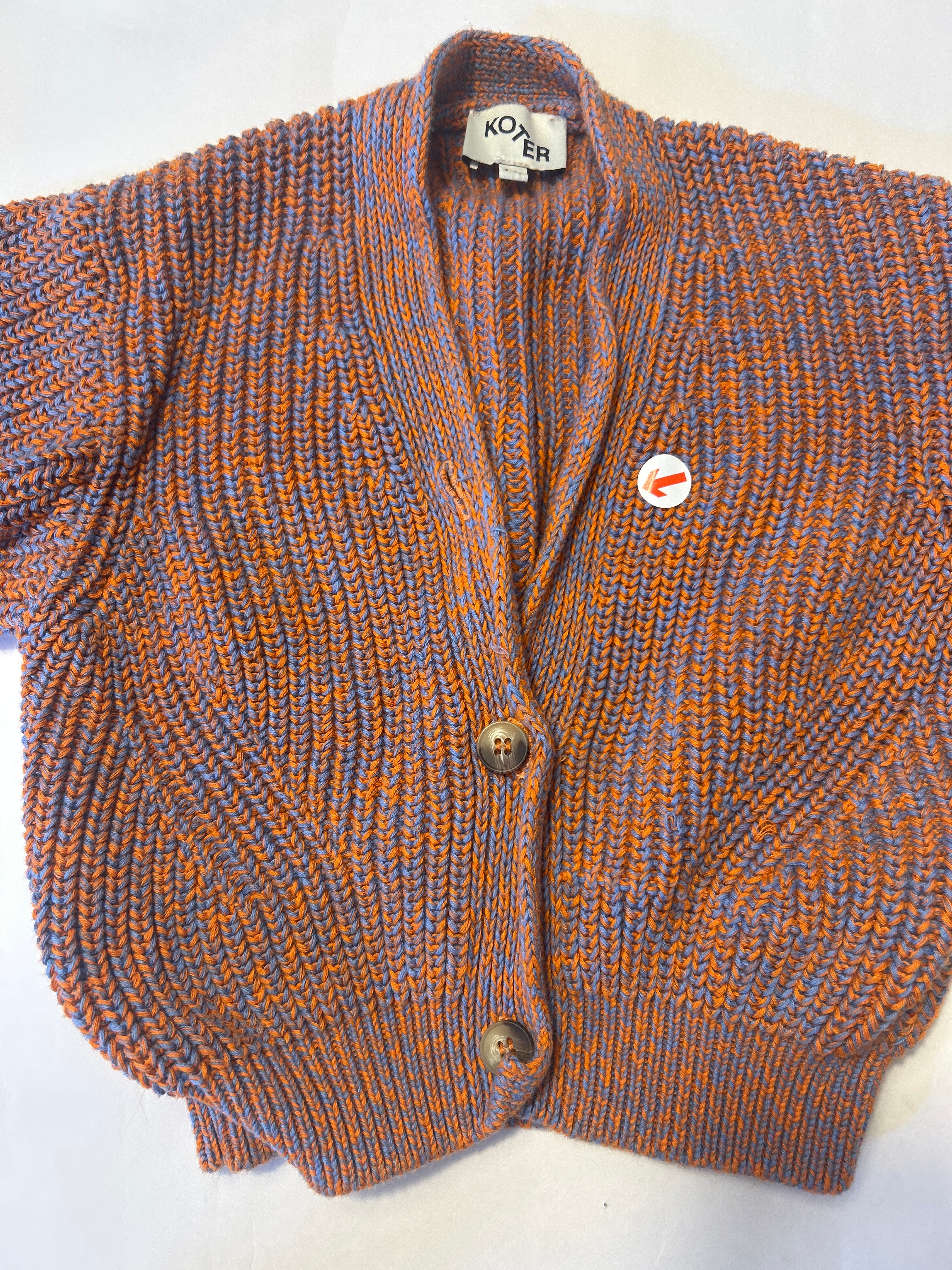 Studio Koter Blue and orange knit cardigan