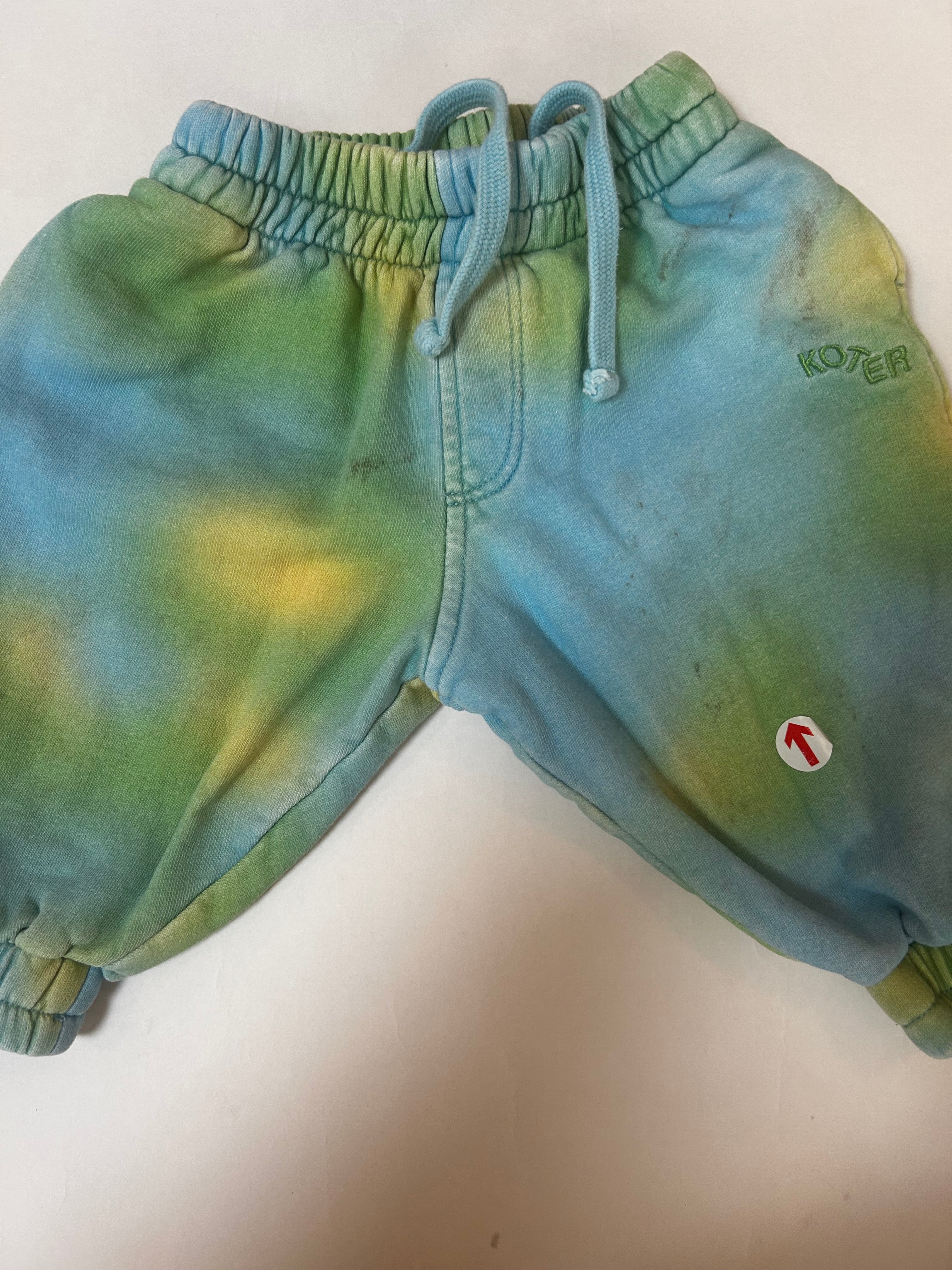 Studio Koter Blue and green printed rounded joggers