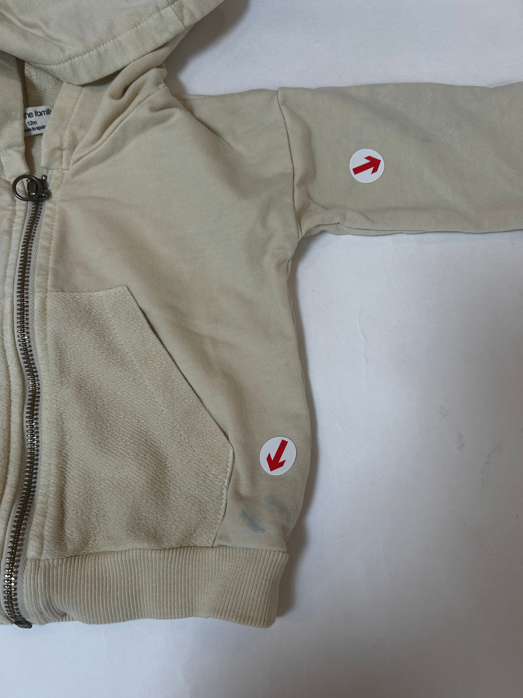 1 + in the family Yellow peach zip hoodie