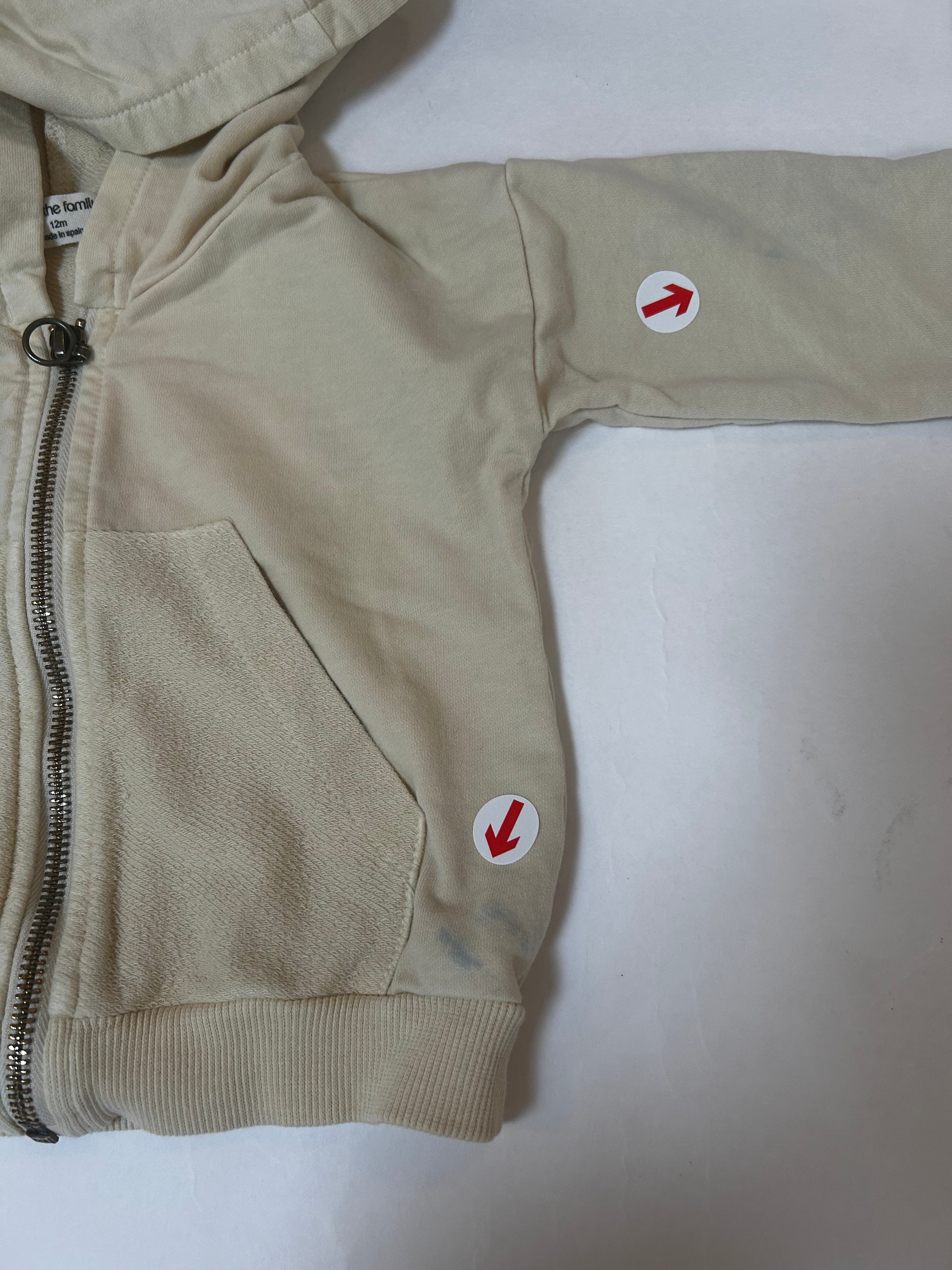 1 + in the family Yellow peach zip hoodie