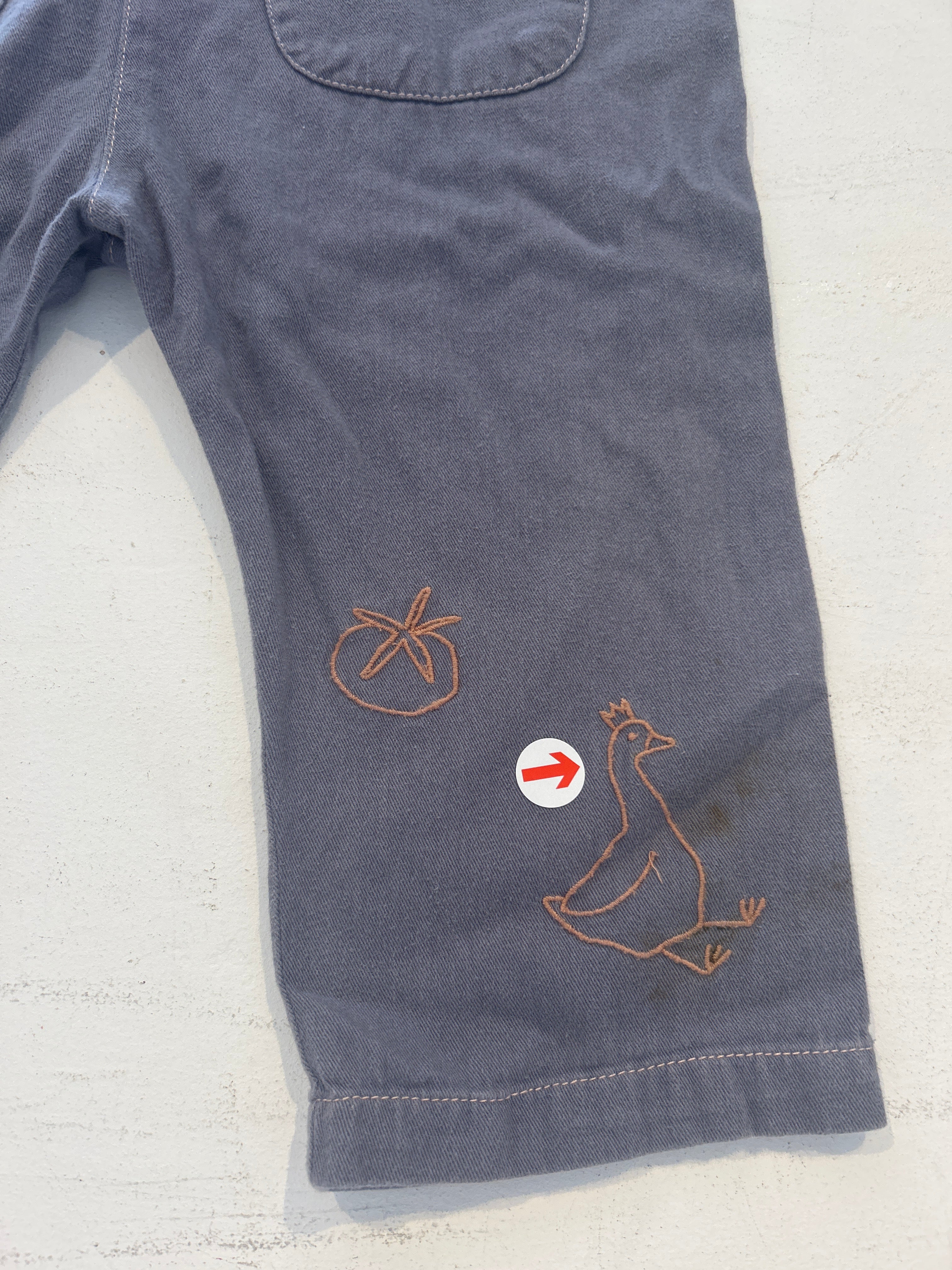 Claude & Co Steel embroidered blue boilersuit