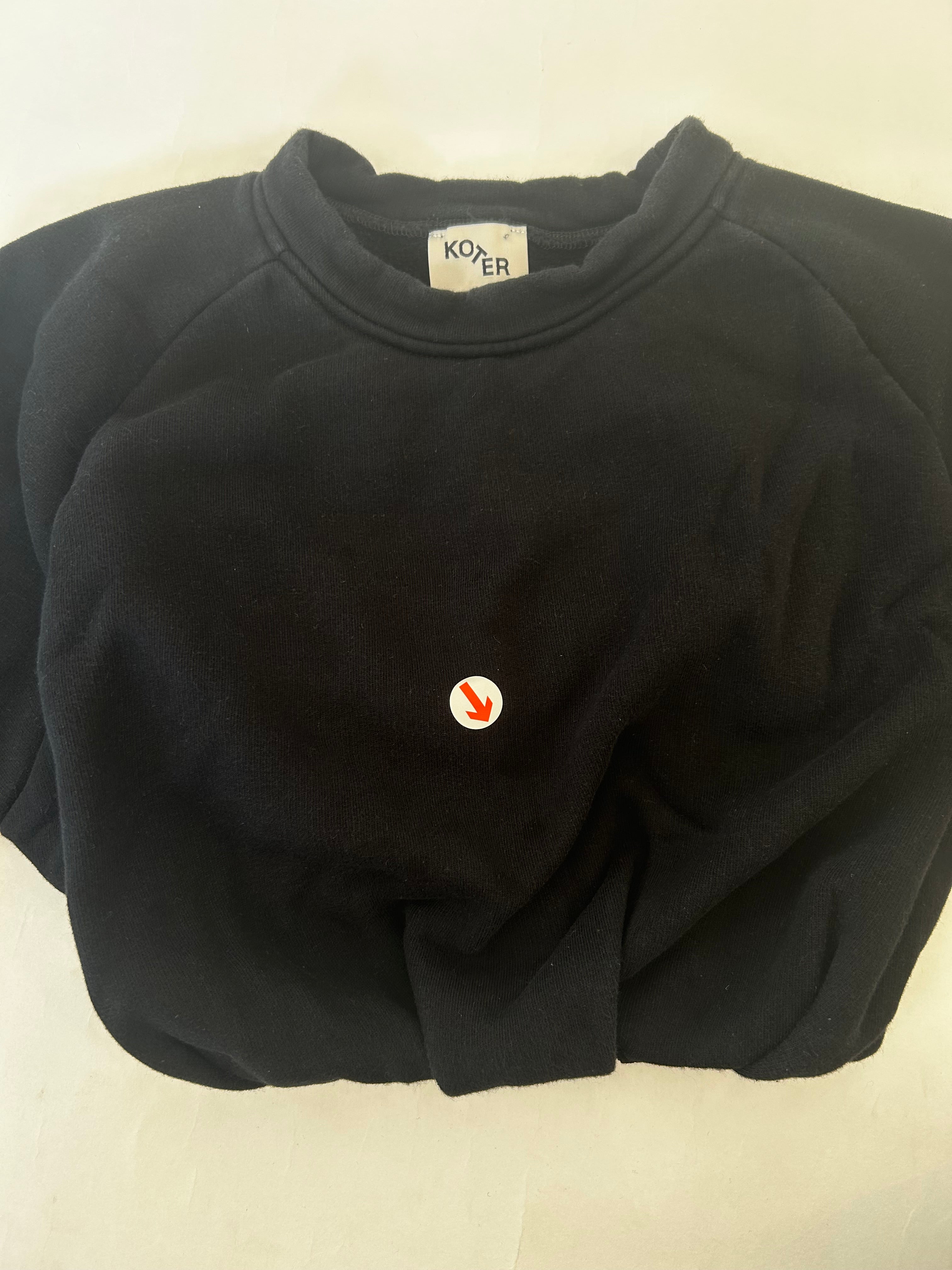 Studio Koter Black cropped bubble sweatshirt