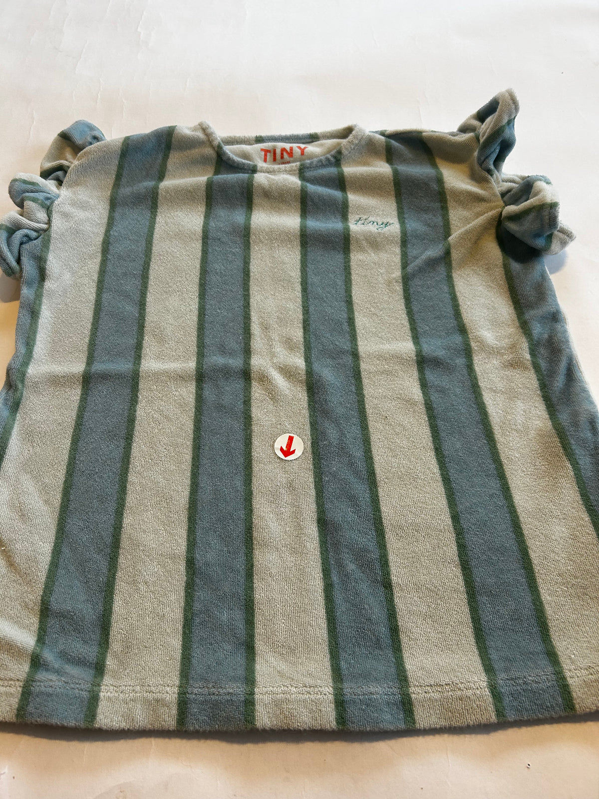 Tiny Cottons Blue retro stripes towelling dress