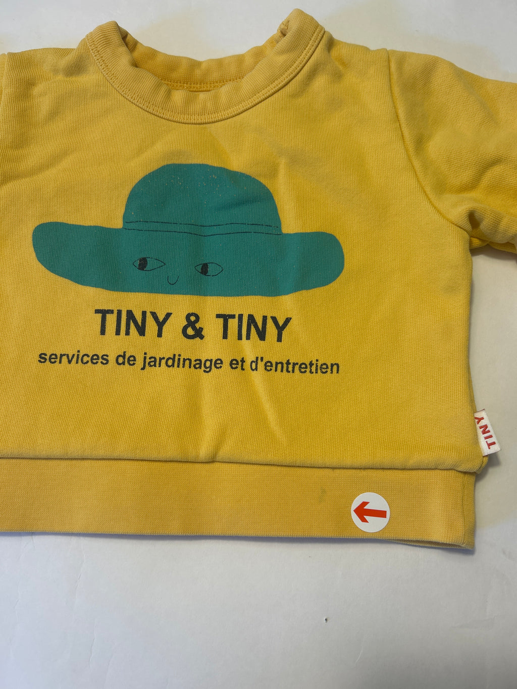 tiny cottons Yellow tiny hat sweatshirt
