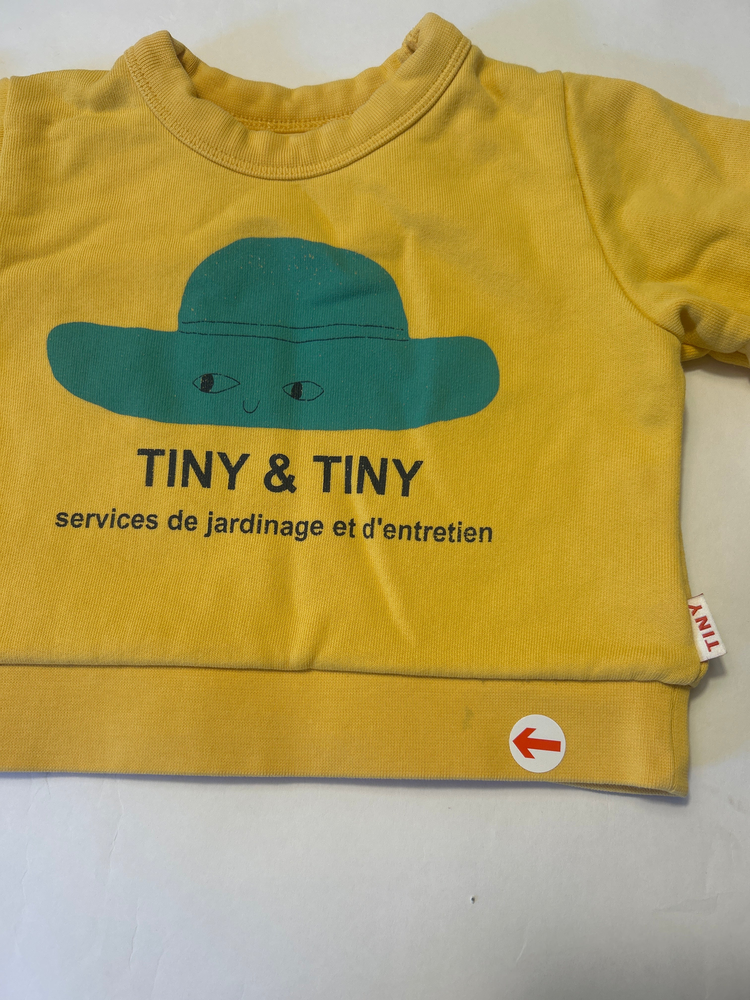 tiny cottons Yellow tiny hat sweatshirt