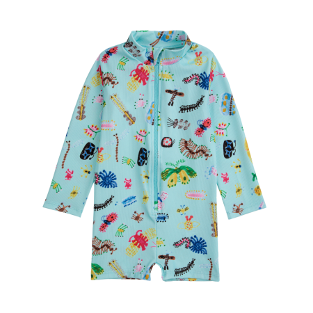 12-18M  Bobo Choses Funny Insects Printed Swim Overall SPF 5