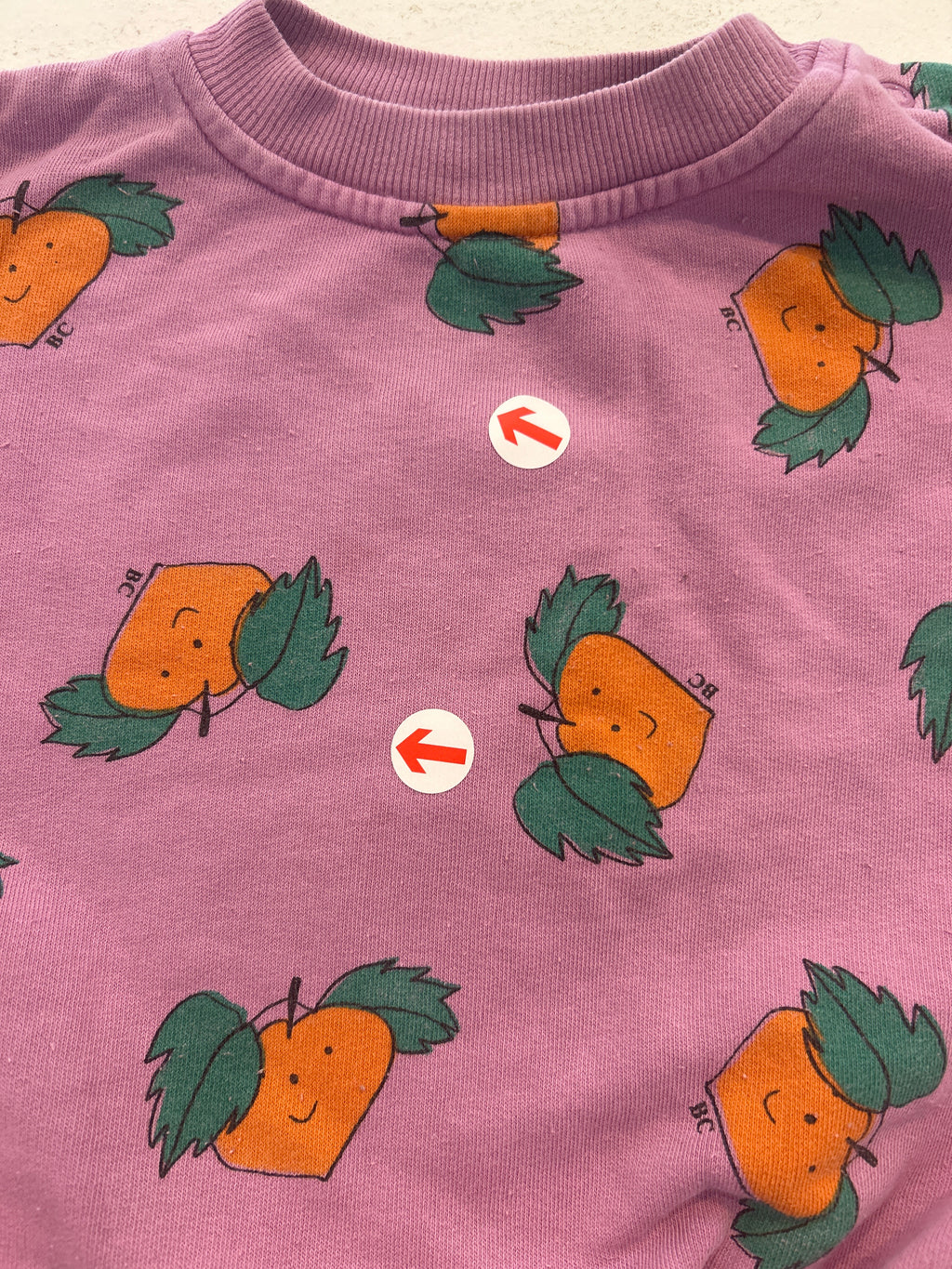 Bobo Choses Purple all over tangerine sweatshirt