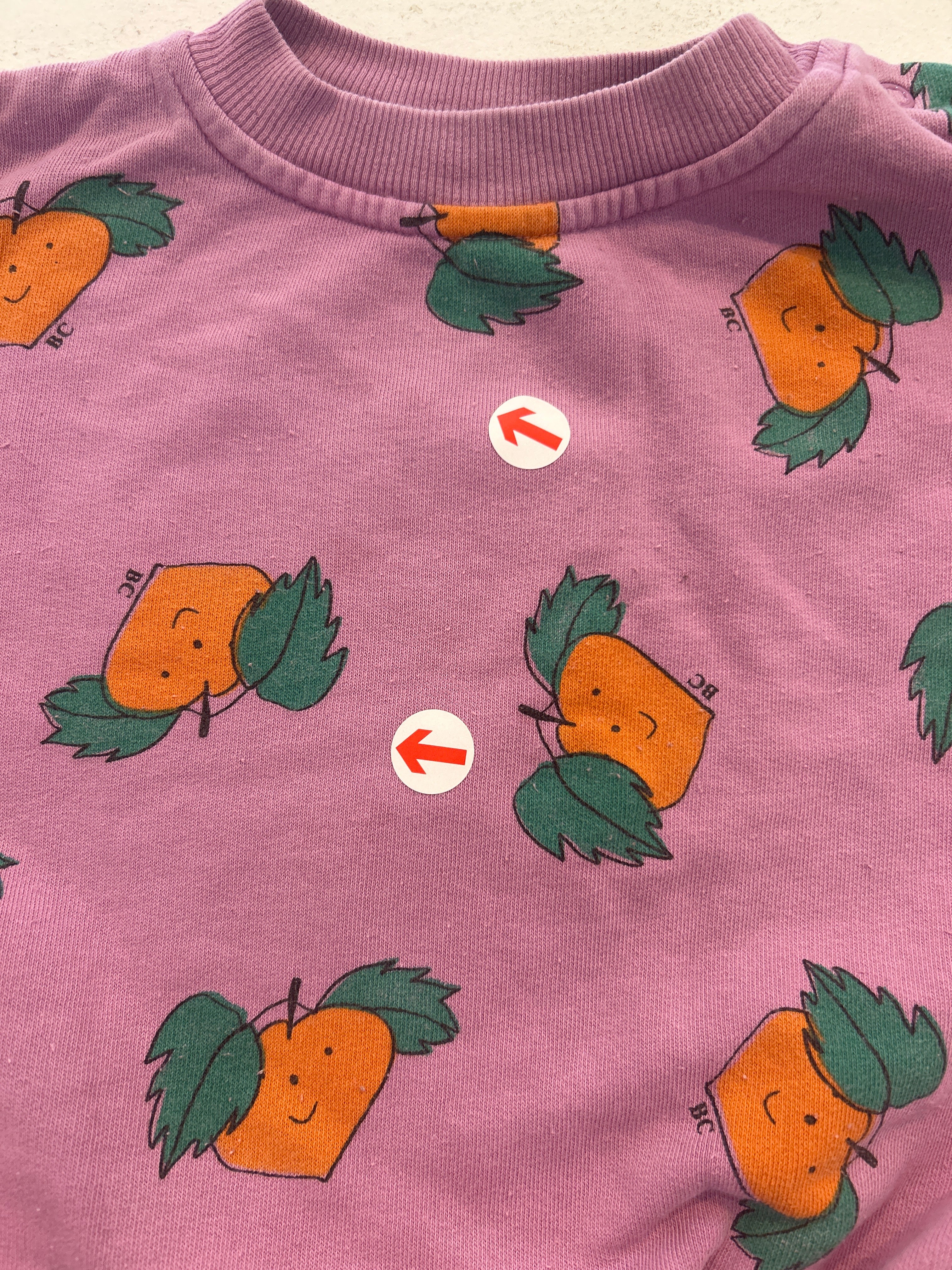 Bobo Choses Purple all over tangerine sweatshirt