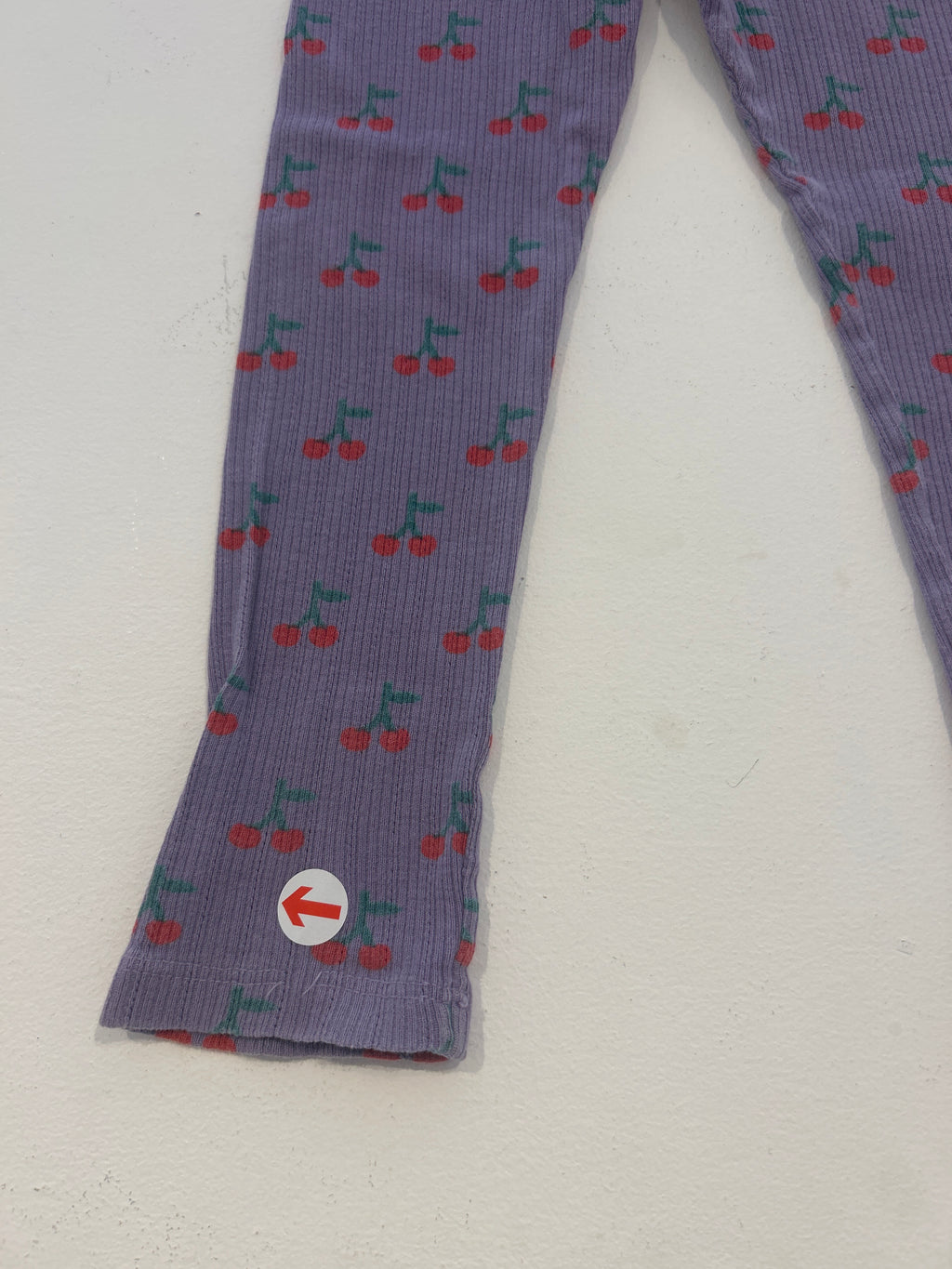 Bobo Choses Purple cherry ribbed leggings