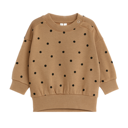 Brown cotton dot sweatshirt