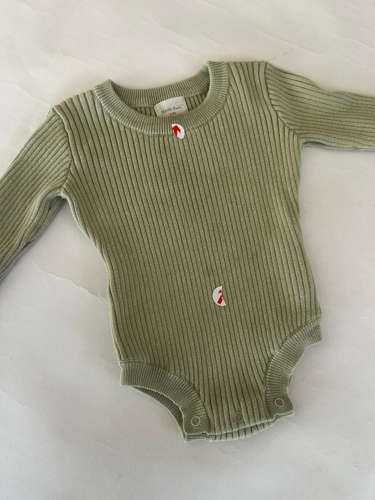 Tea green knitted bodysuit