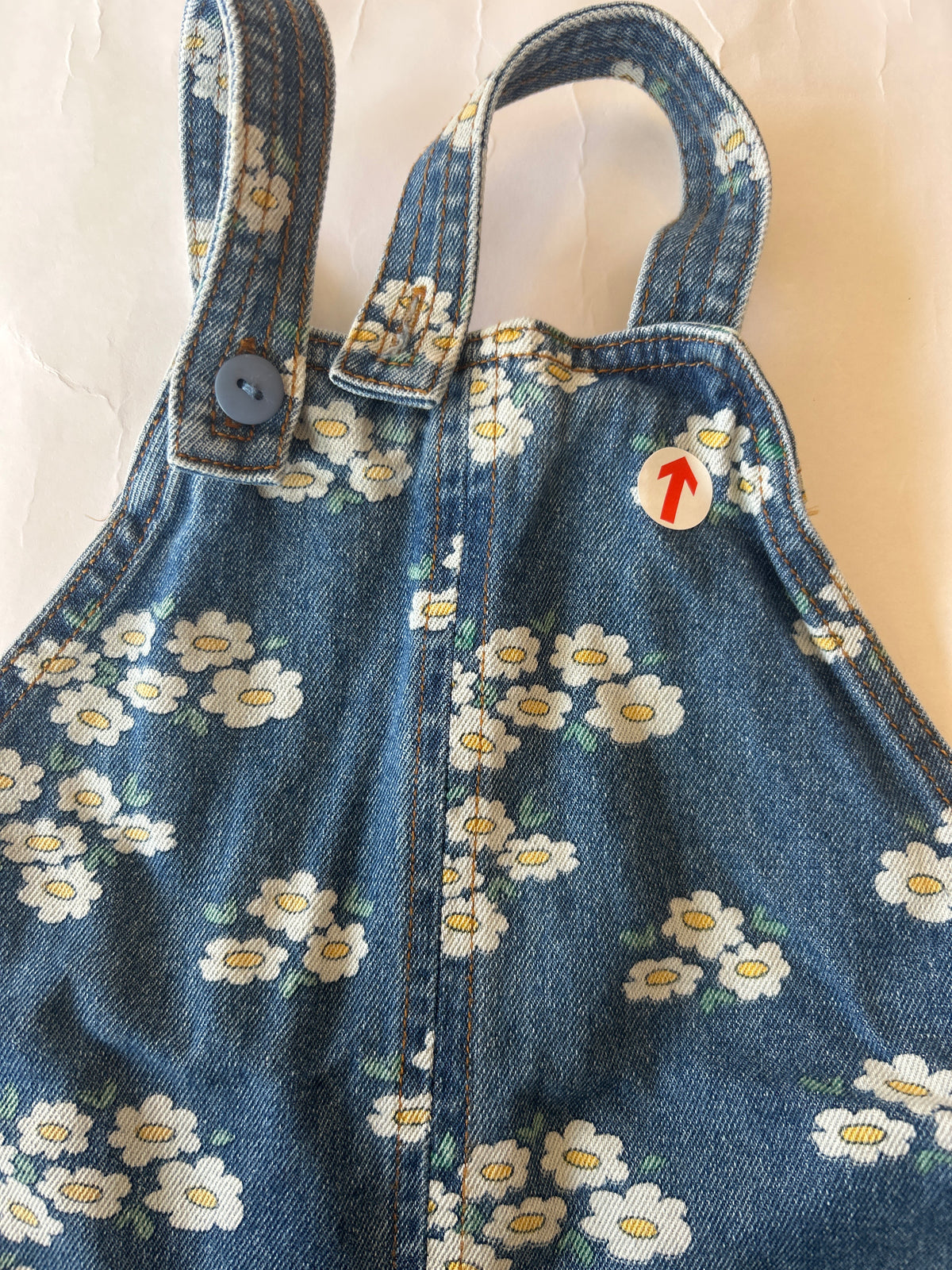 Denim blossoms short dungaree's