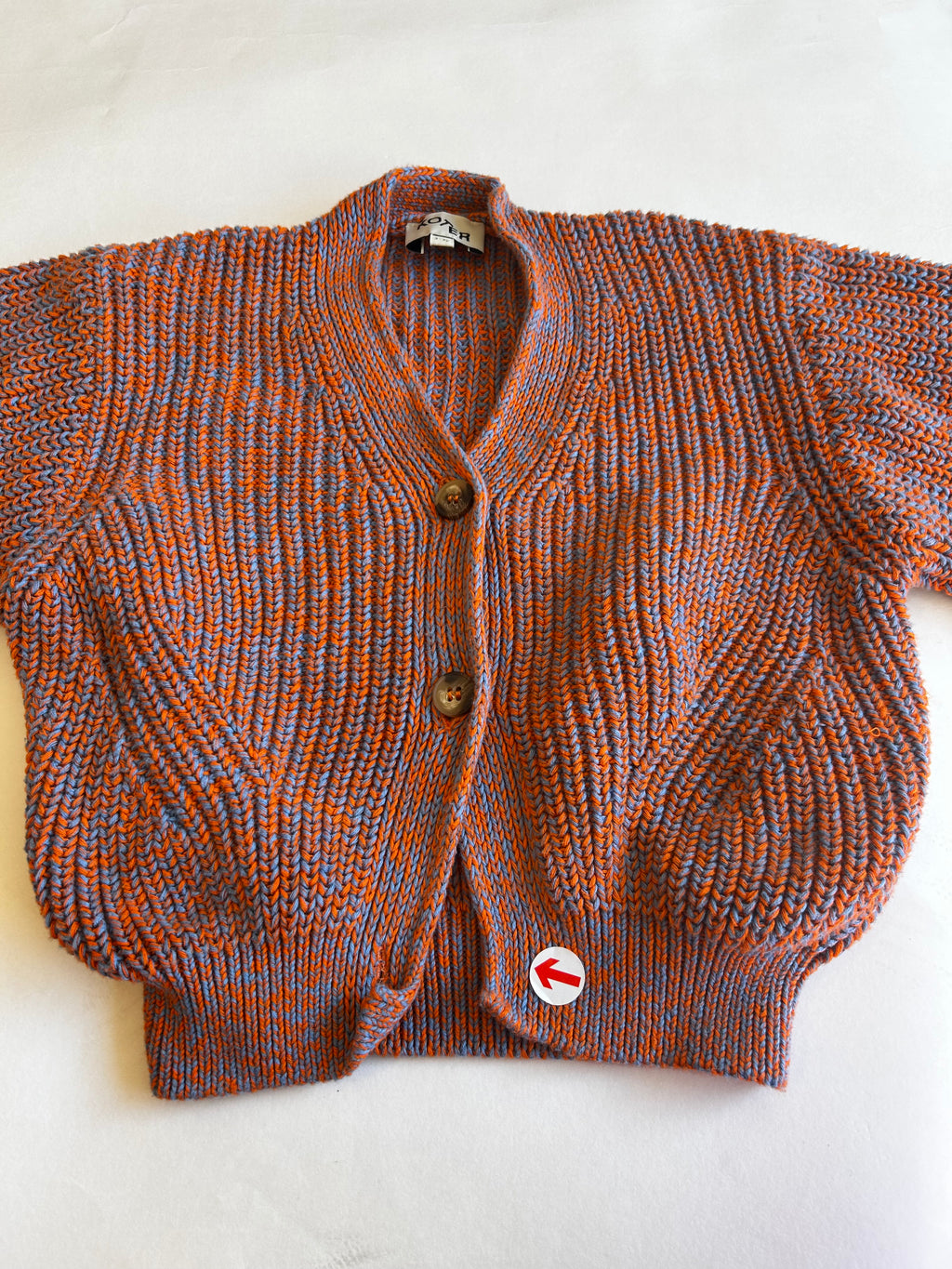 Studio Koter Blue and orange knit cardigan