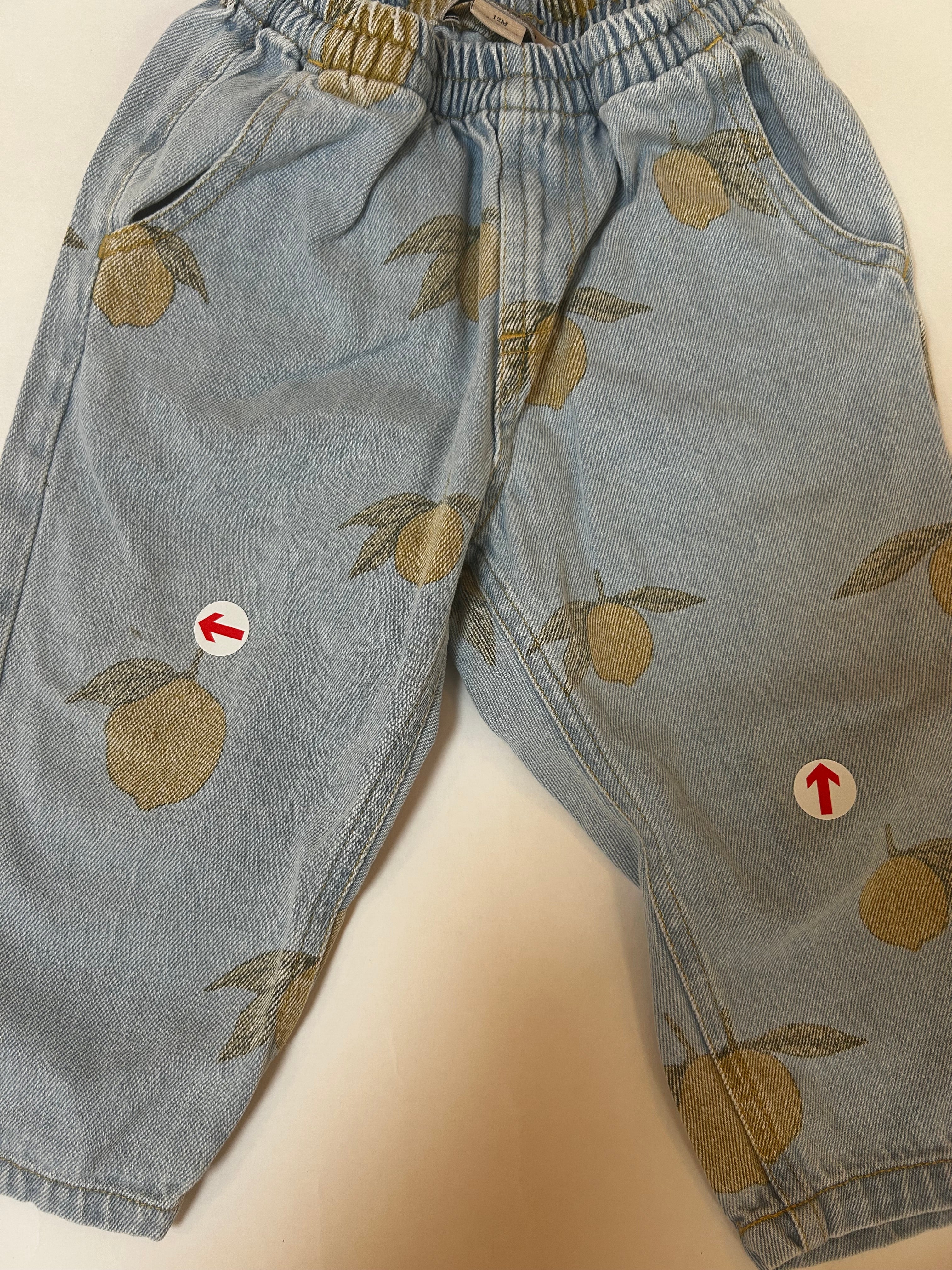 Konges Slojd Denim lemon print trousers