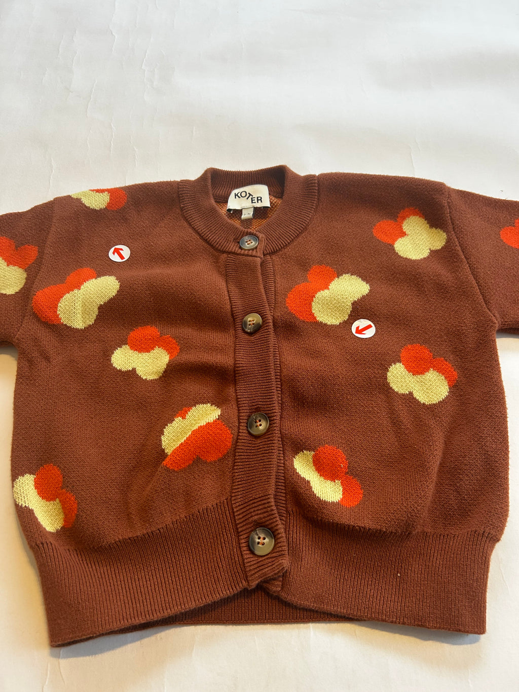 Studio Koter Finneas brown jacquard knit cardigan