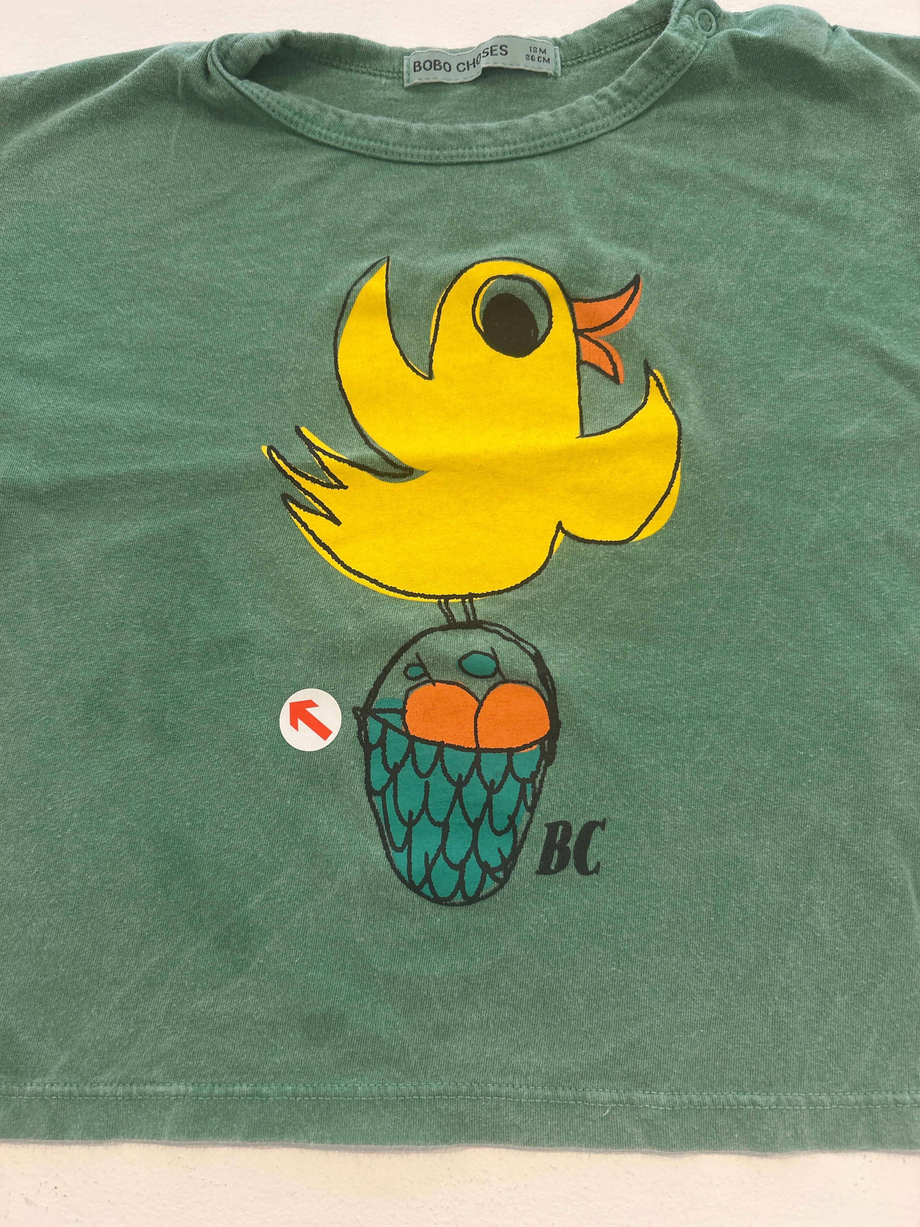 Bobo Choses Green flying oranges t-shirt