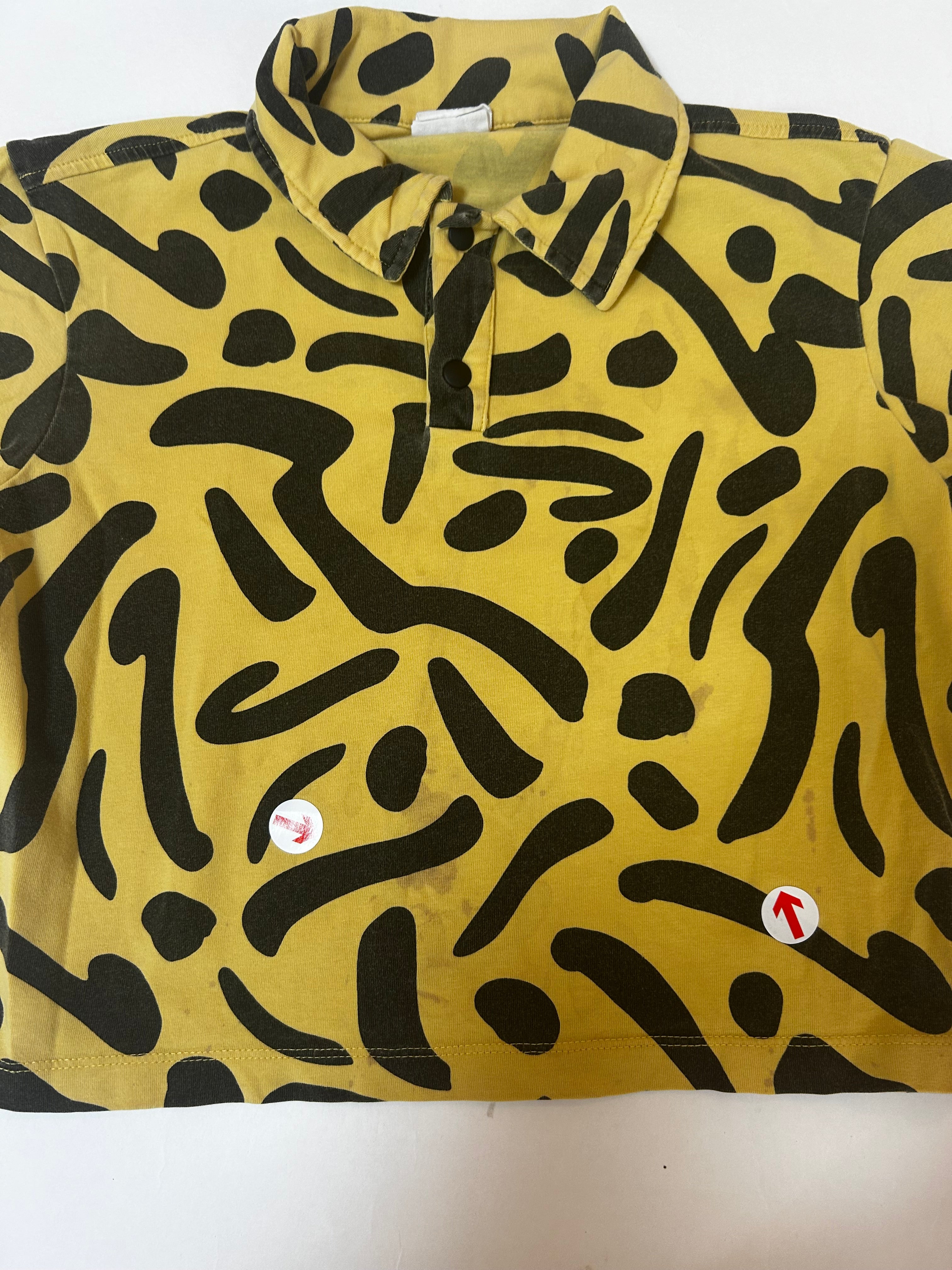 Wynken Yellow soleil dash printed shirt