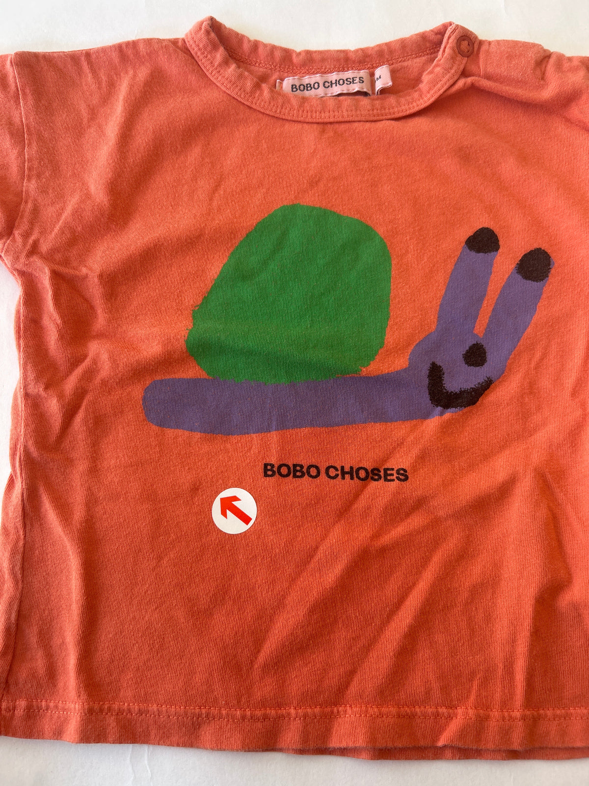 Bobo Choses Pink funny snail t-shirt