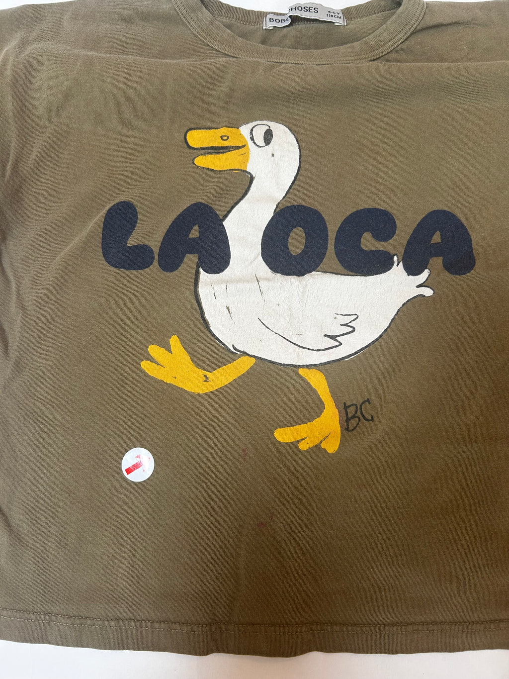 Bobo Choses Brown la oca print long sleeve t-shirt