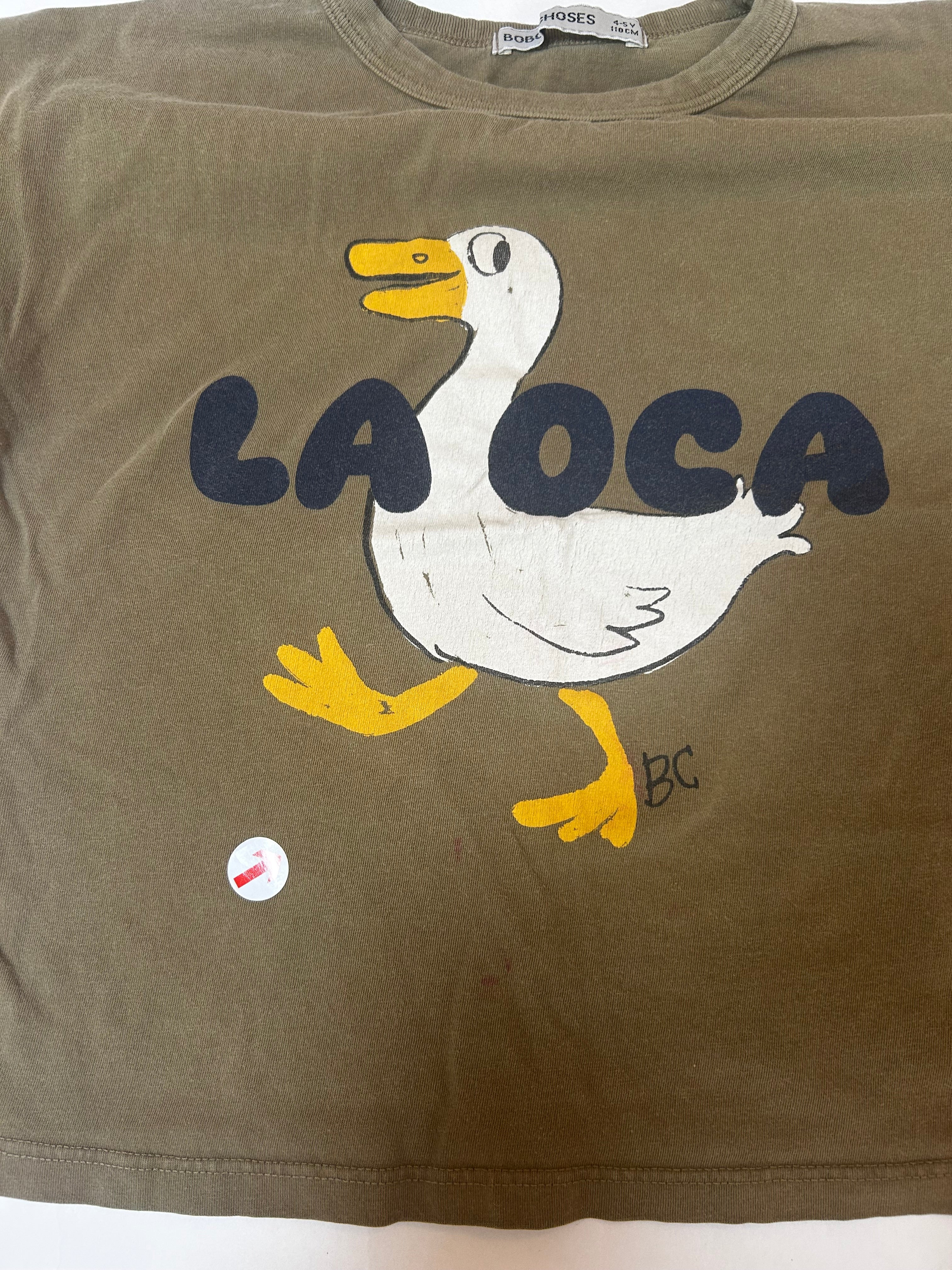 Bobo Choses Brown la oca print long sleeve t-shirt
