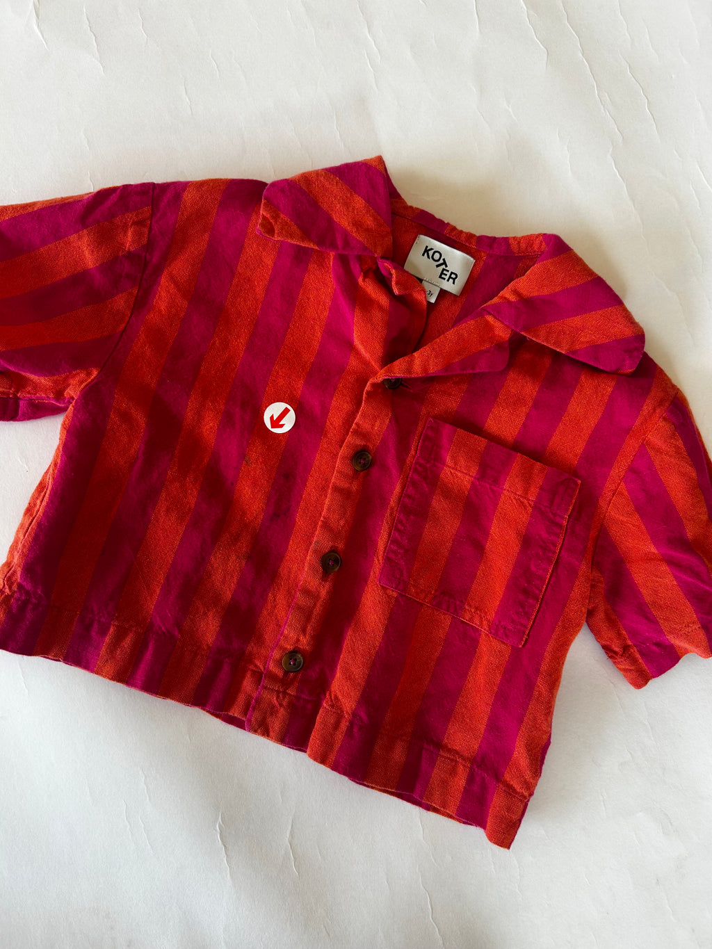 Pink stripe linen shirt