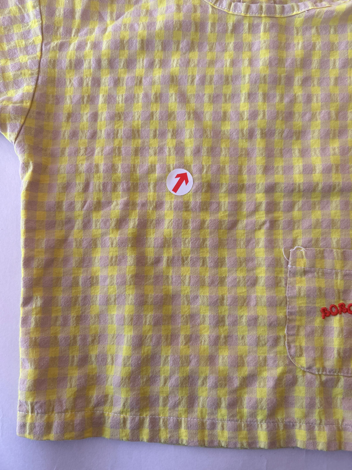 Bobo Choses Yellow vichy woven blouse