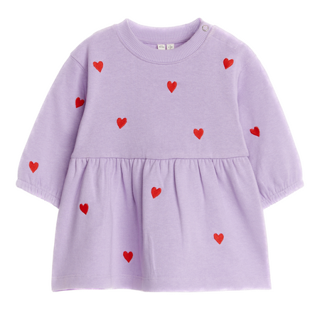 Lilac embroidered heart dress