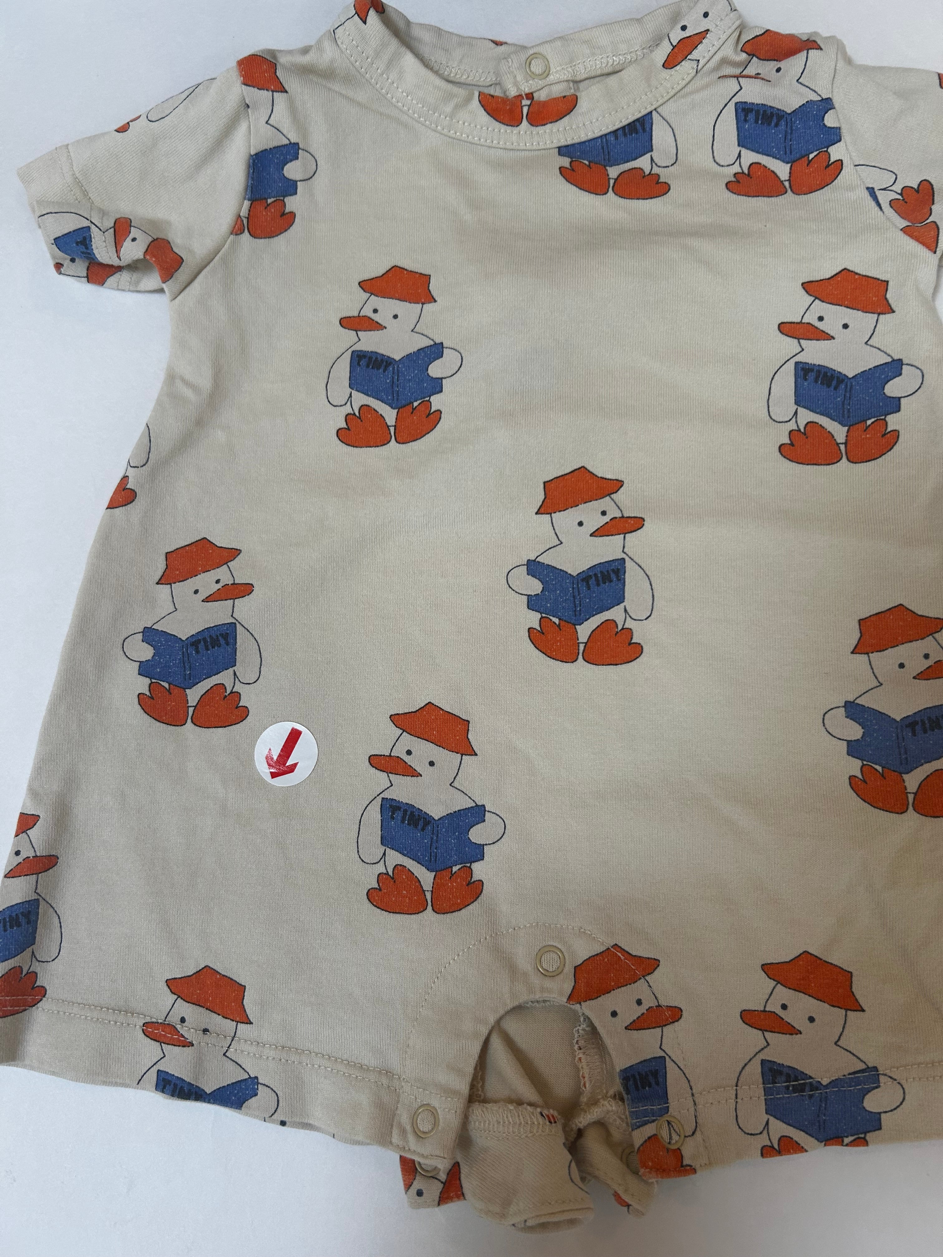 tiny cottons Cream readers duck print one piece