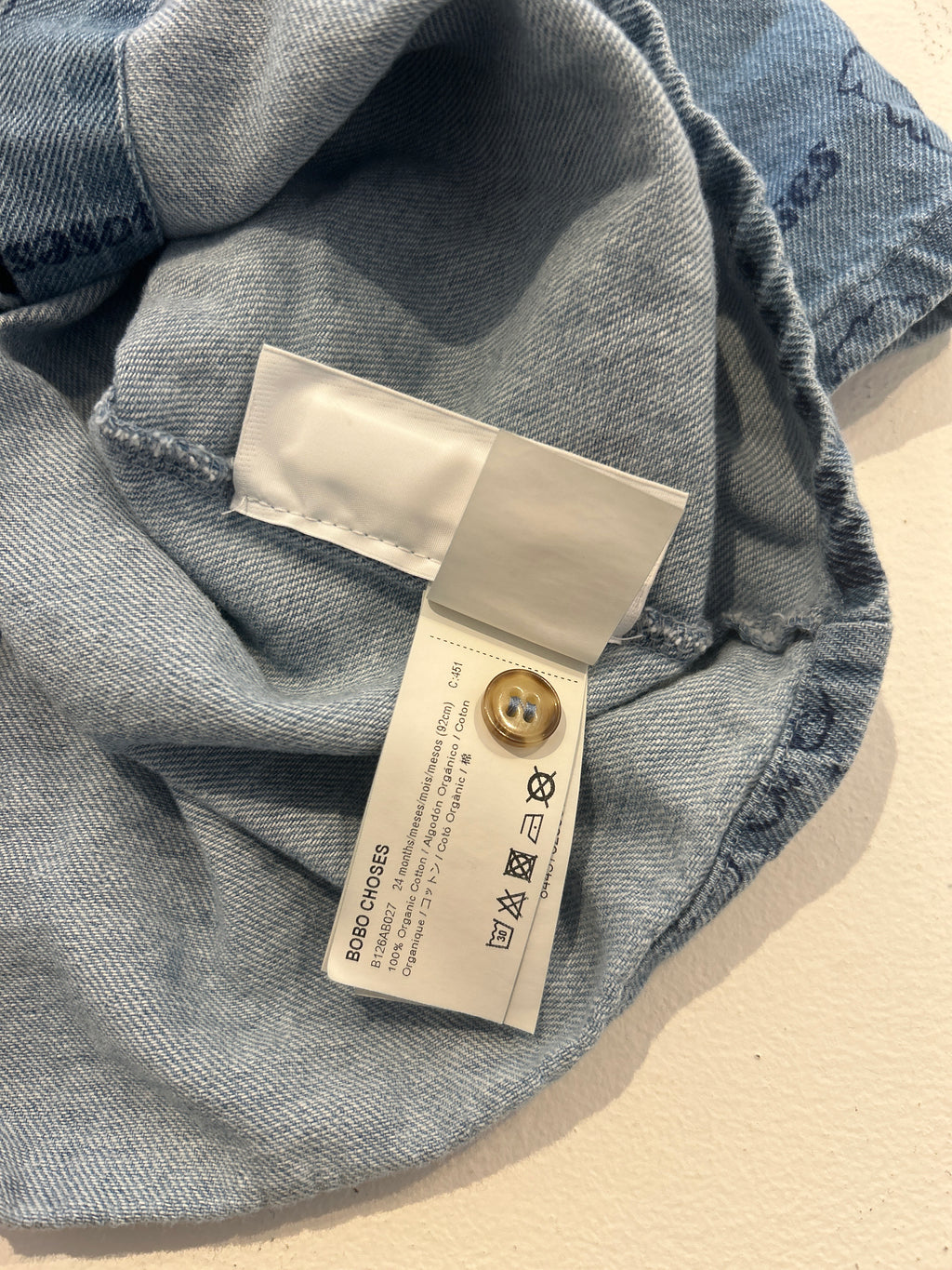 bobo choses Denim pickles the dog baby shirt