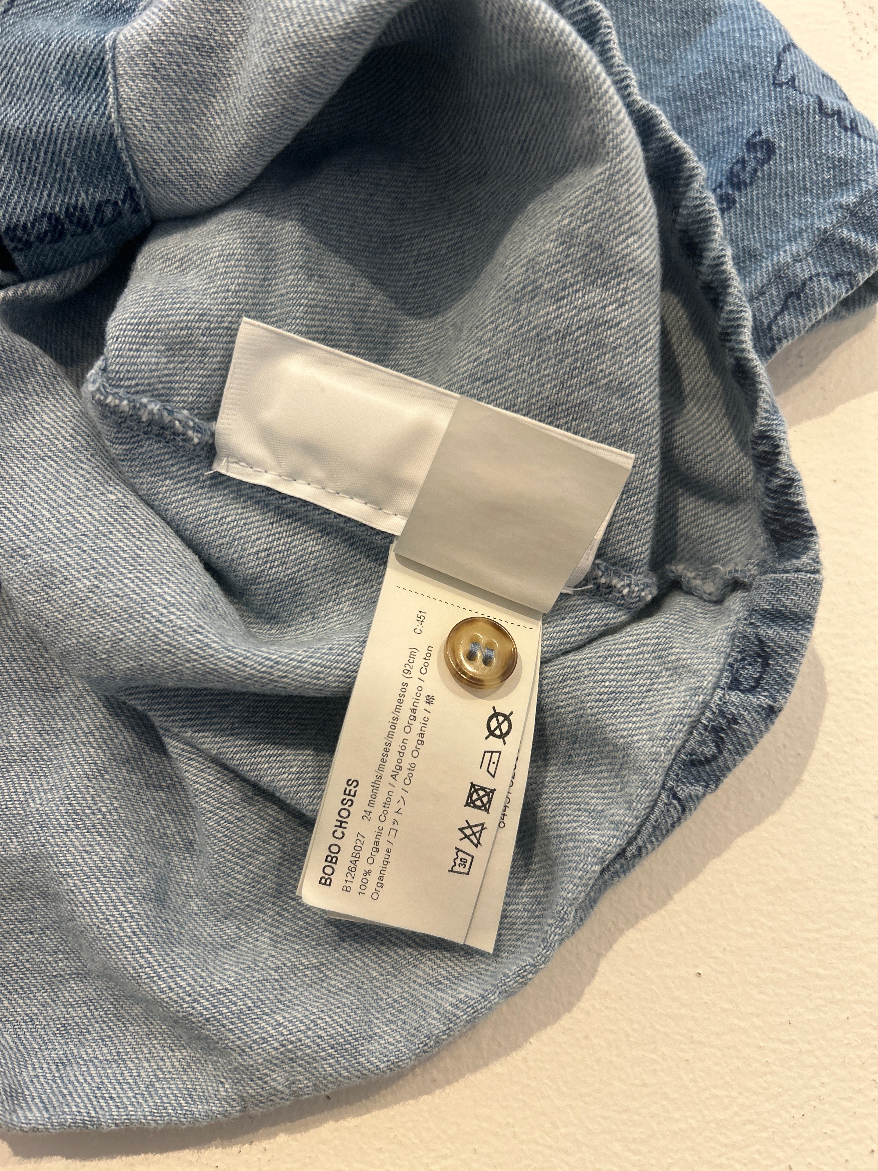 bobo choses Denim pickles the dog baby shirt