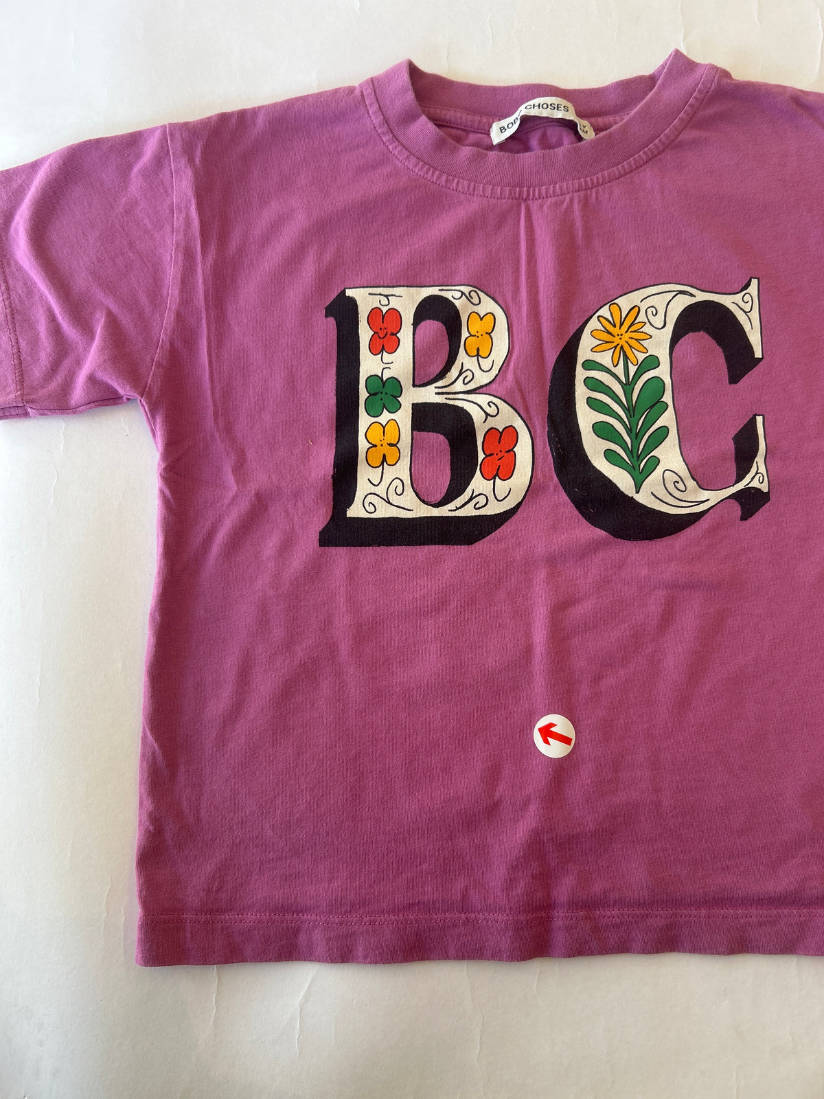 Bobo Choses Purple spring letters t-shirt