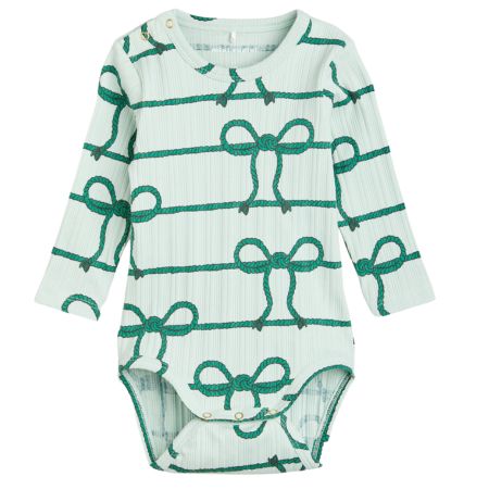 6-9M  Mini Rodini Mini Rodini Rope Bows Bodysuit