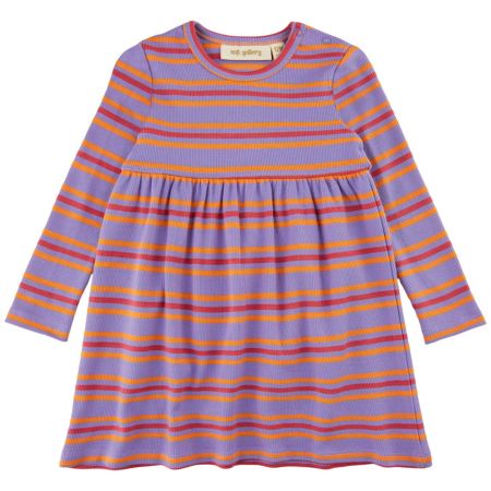 Soft Gallery Violet Stripe Ribbed Dress