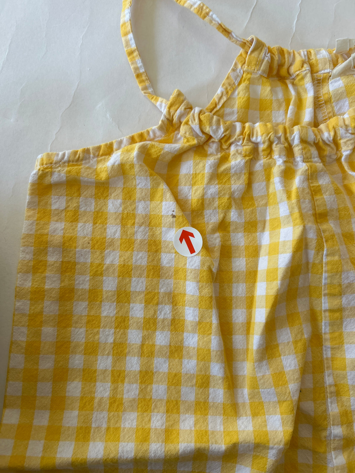 Cacane Yellow gingham wide jumpsuit