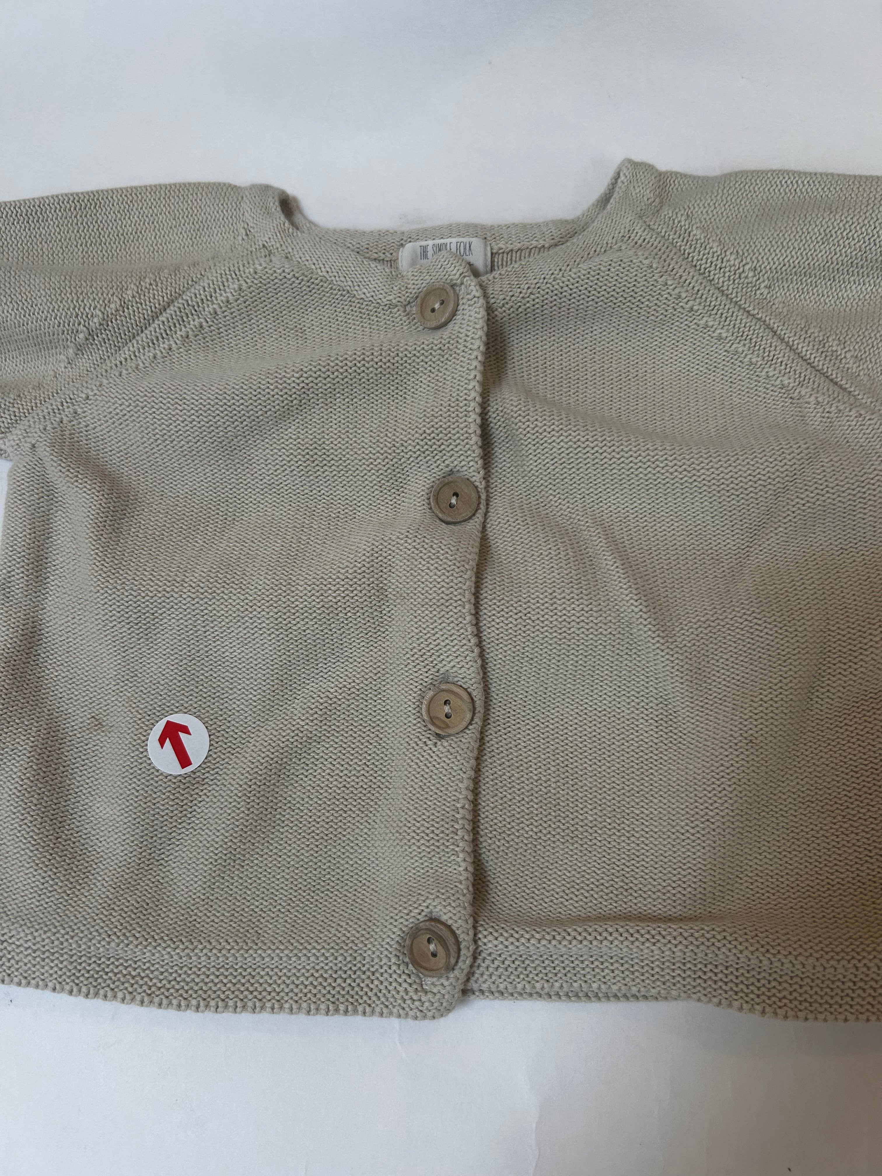 The simple folk Oatmeal essential knit cardigan