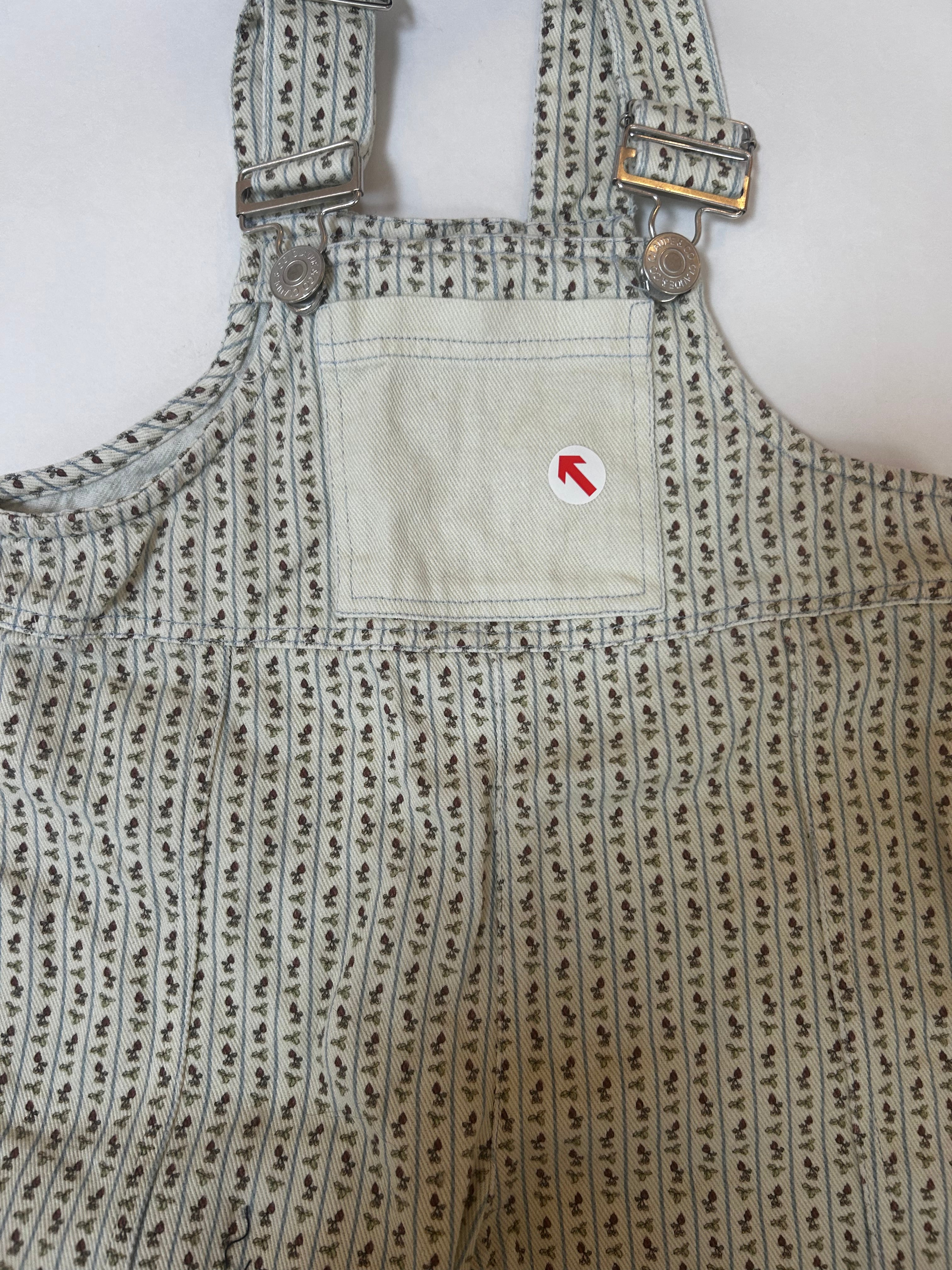 Claude & Co Cream radish stripe dungaree