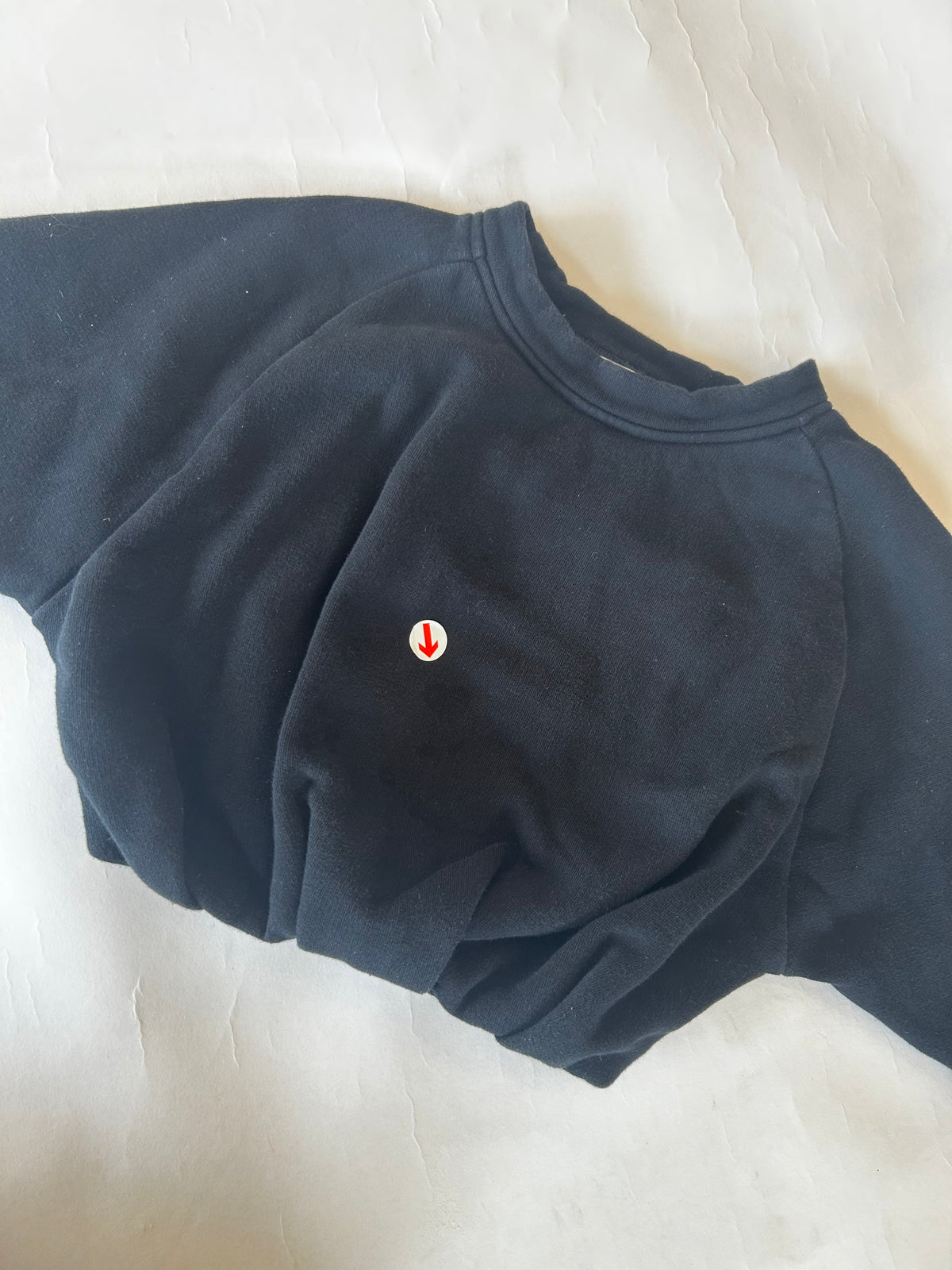 Black cropped bubble sweatshirt