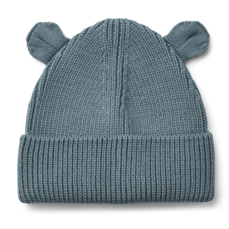 9-12m  Liewood Whale Blue Gina Knitted Beanie Hat with