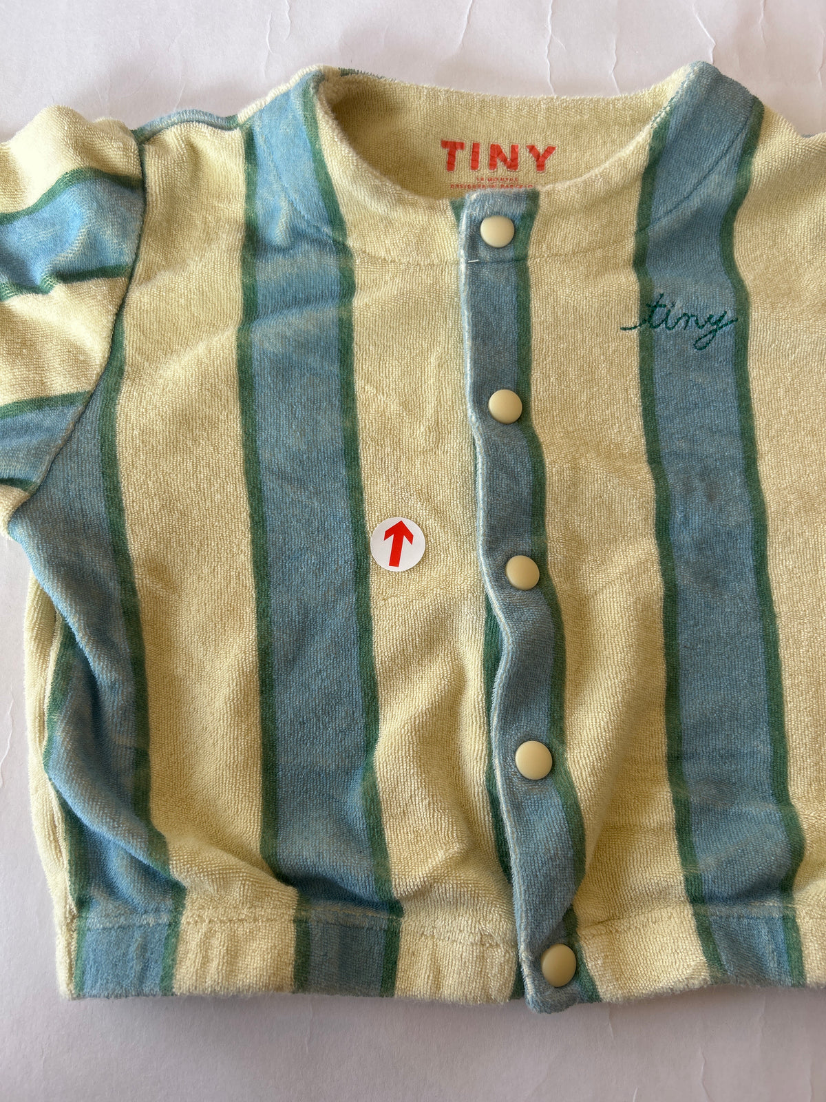 Tiny Cottons Retro stripes towel baby jacket