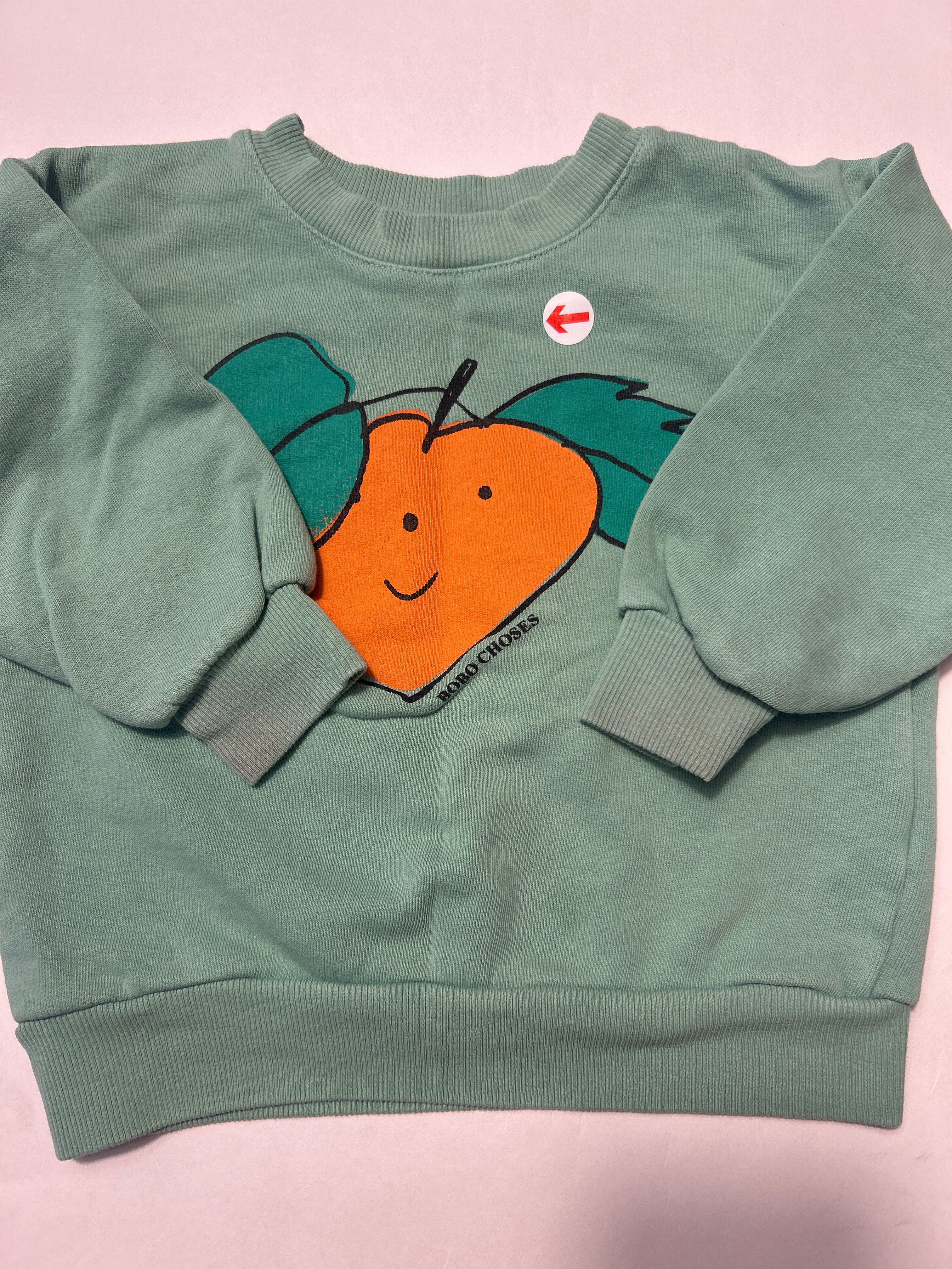 bobo choses Green tangerine print sweatshirt