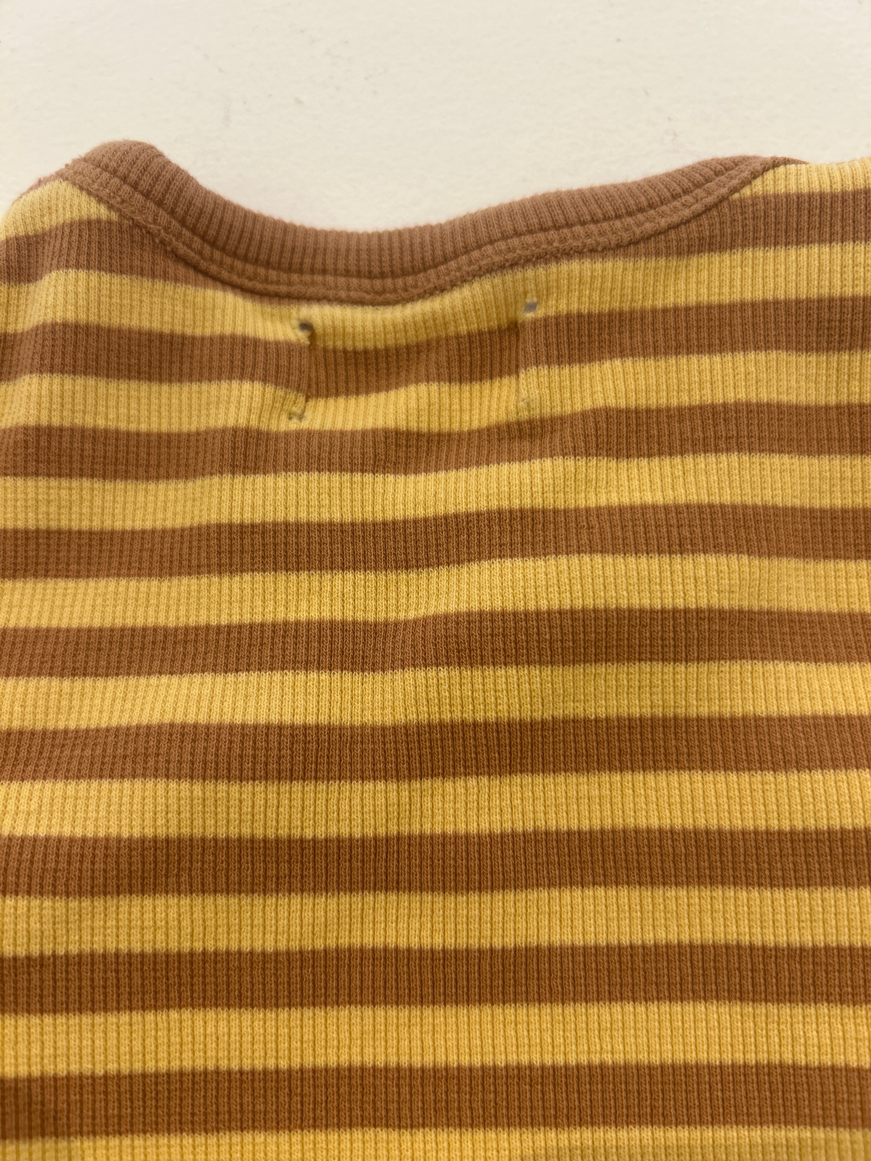 Tiny Cottons Yellow stripe ribbed crossed body